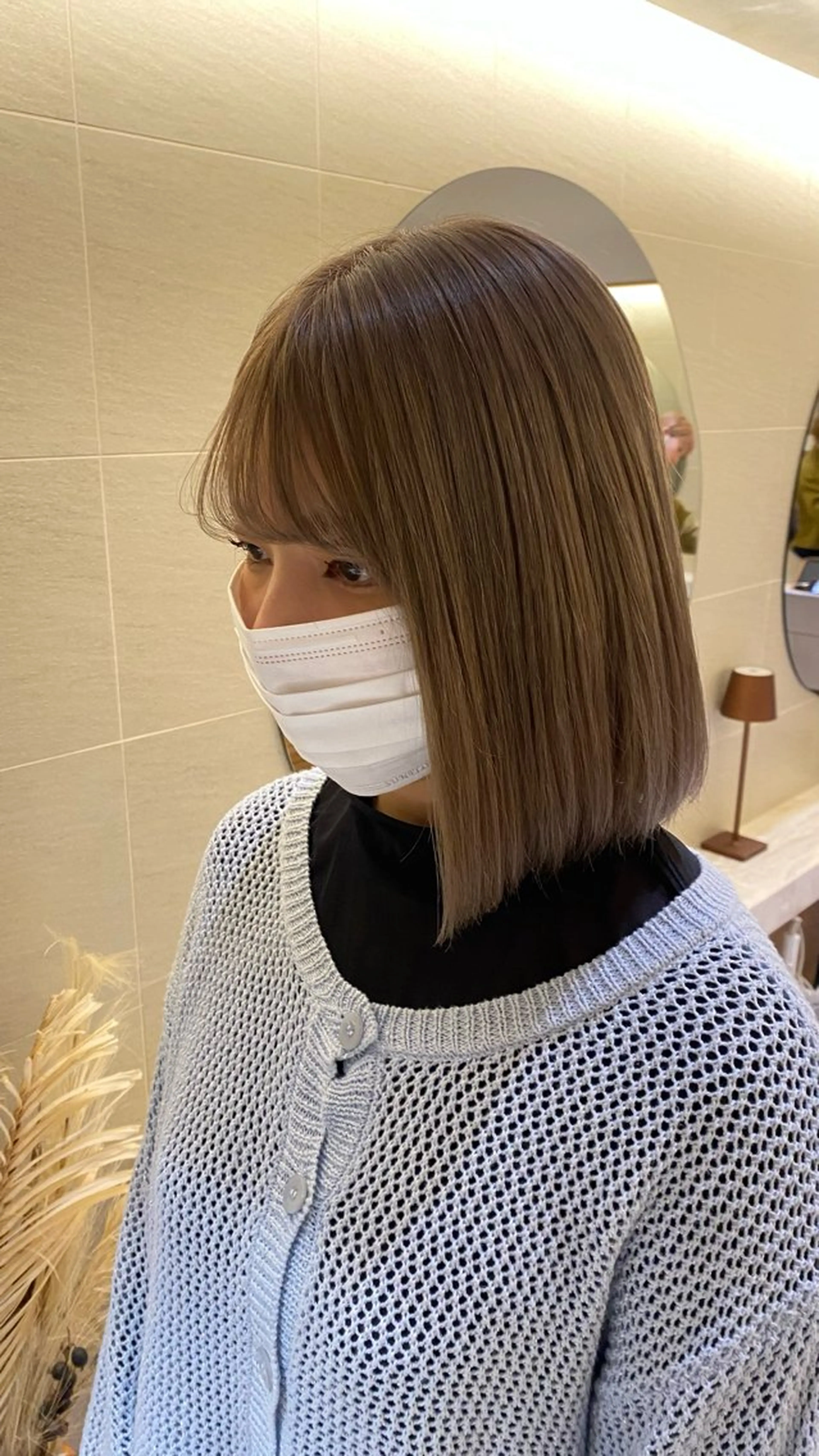 ミディアム カラー ヘアカラー 《無料カットモデル / perm》ナミのヘアスタイル