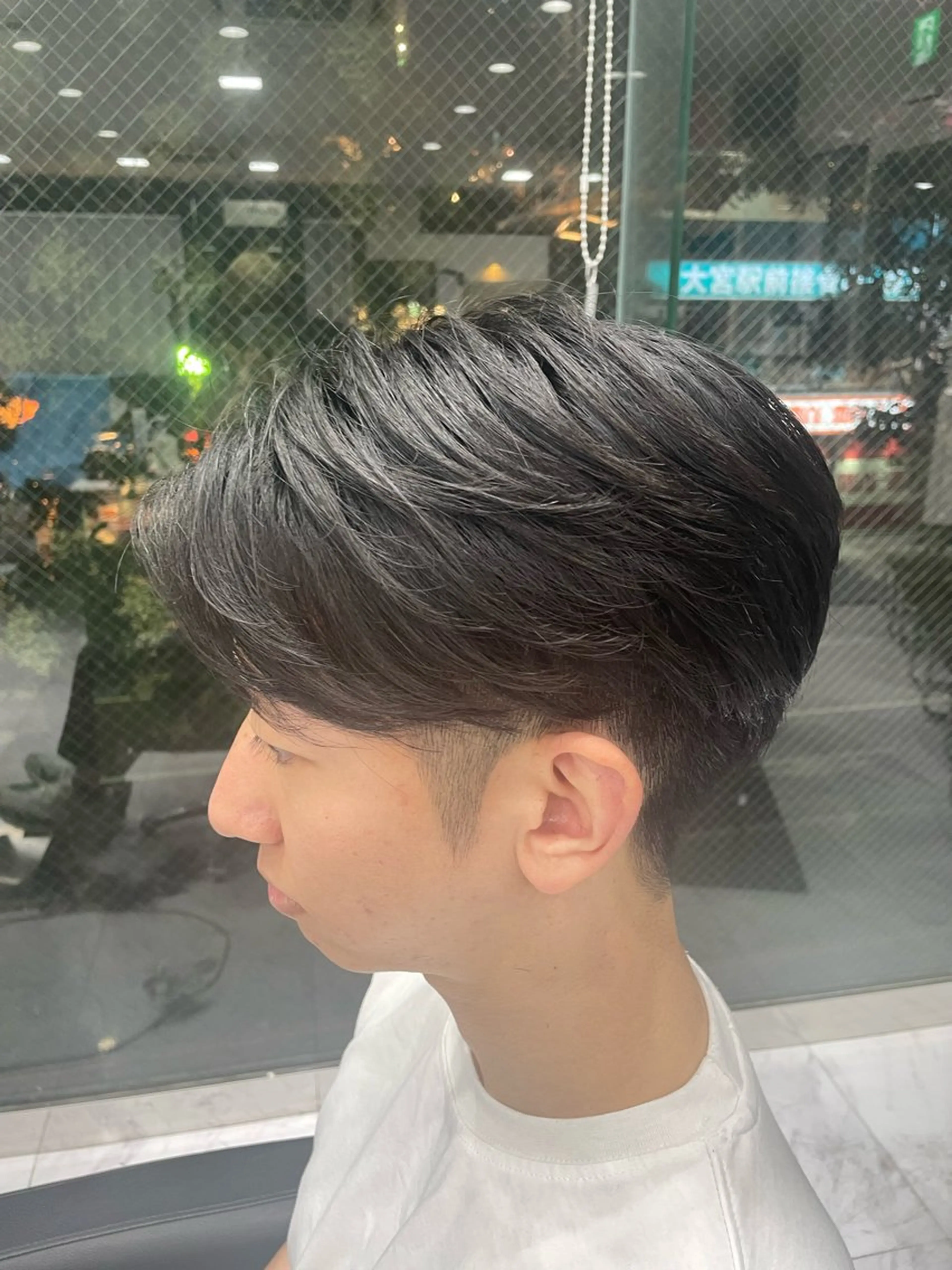 ショート メンズ センターパート 🐥くまがい💛 ダブルカラー／パーマのヘアスタイル