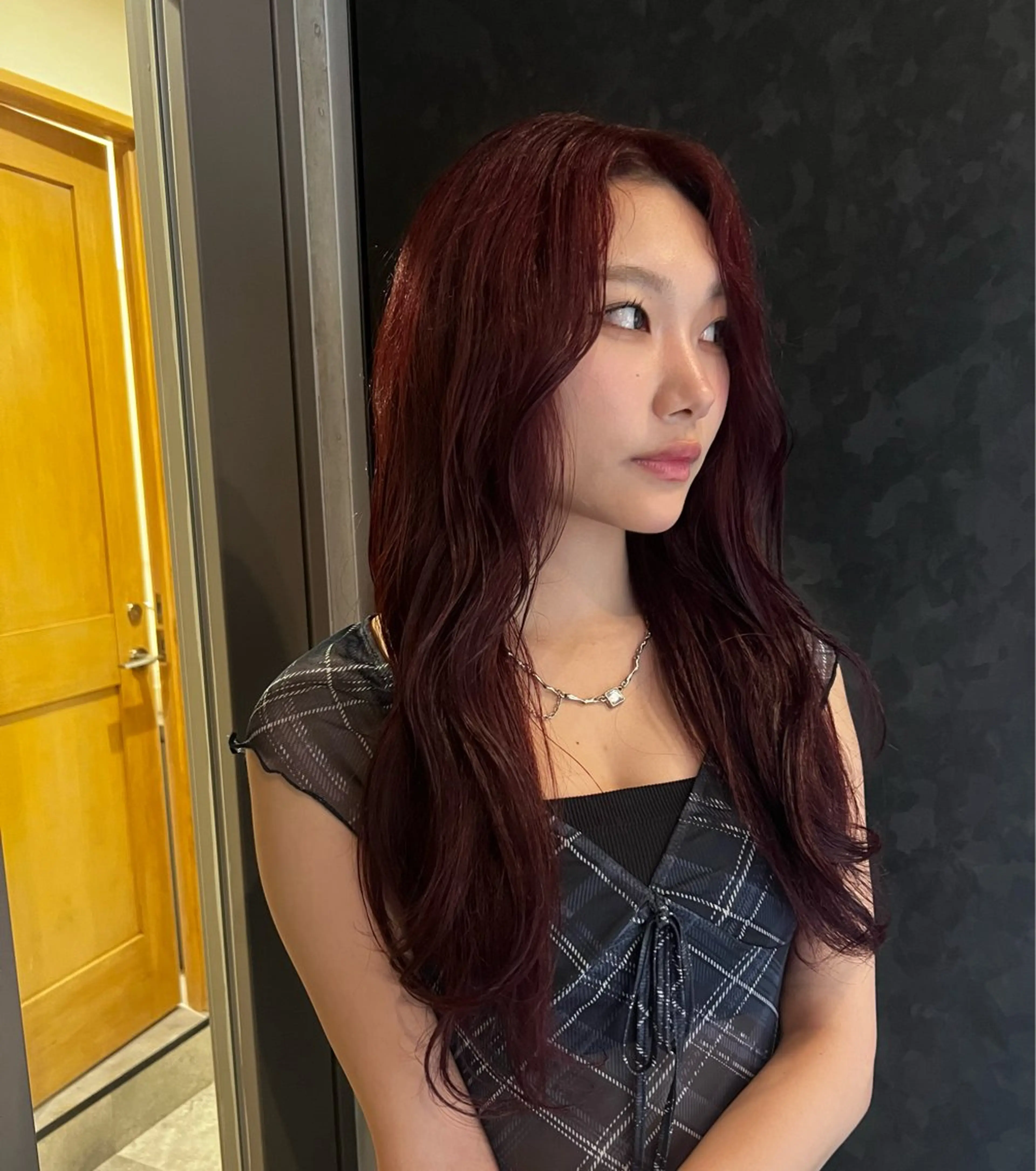 ロング ヘアカラー トリートメント 透明感/血色カラー/ 似合せレイヤー/ゆいのヘアスタイル