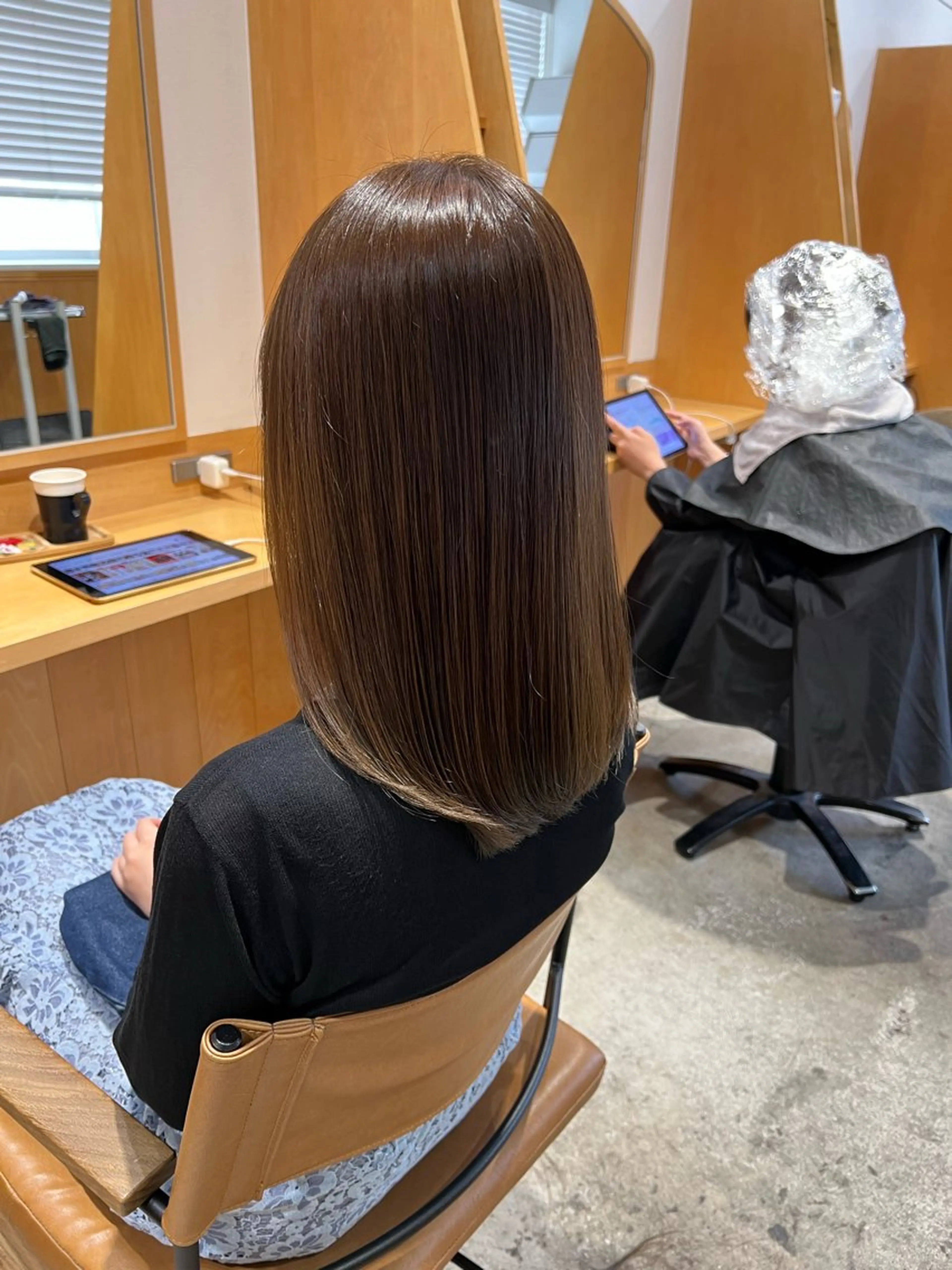 ミディアム カット ヘアカラー トリートメント ✨艶髪✨ 透明感カラー　Rinのヘアスタイル