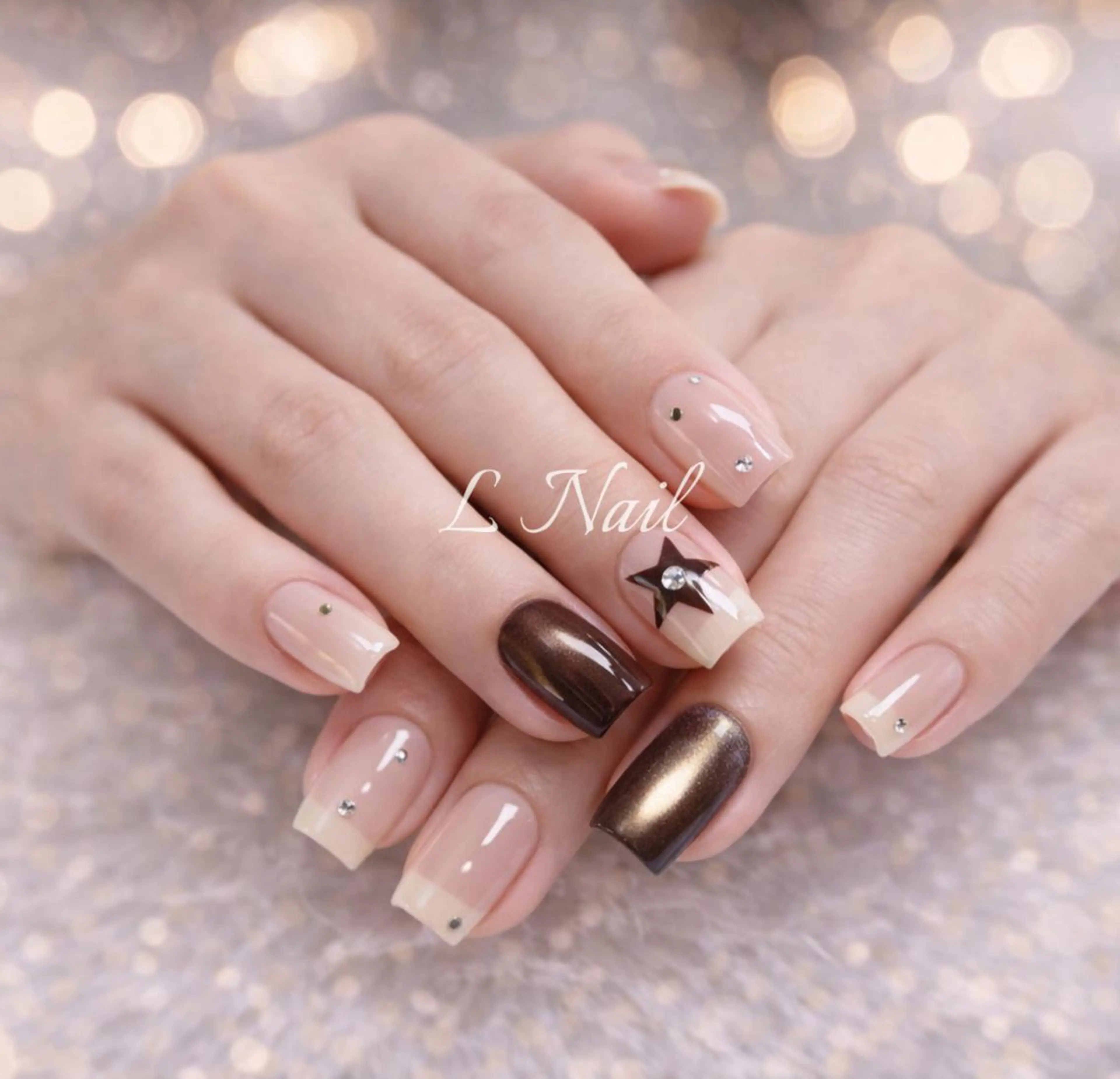 ネイル オーロラネイル 成人式 フットネイル フレンチネイル ジェルネイル ハンドネイル L Nailのネイルデザイン