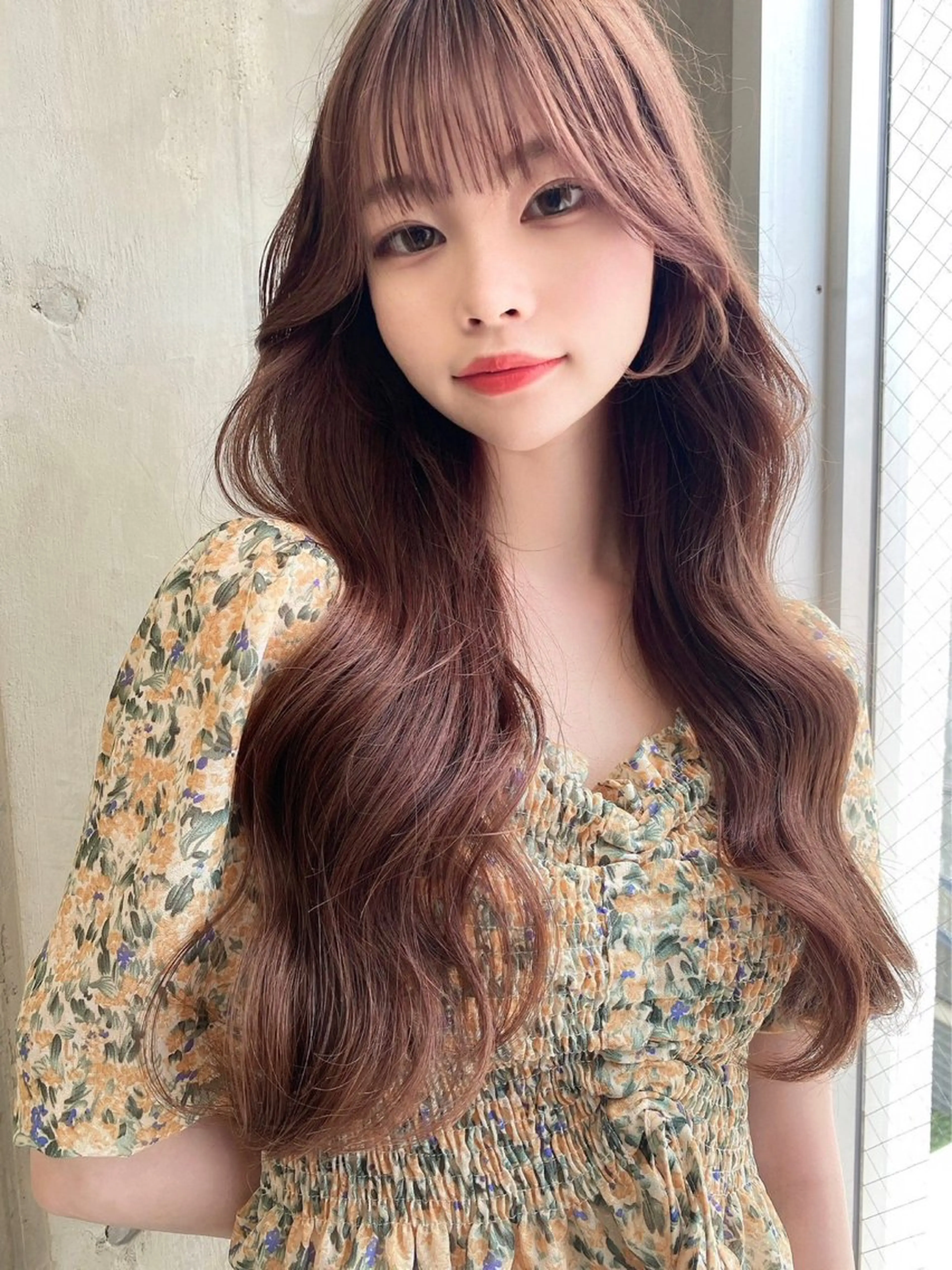 ロング ボブ ハイライト 髪質改善 韓国風ヘア 小顔カット ショートカット/ 森栄範のヘアスタイル