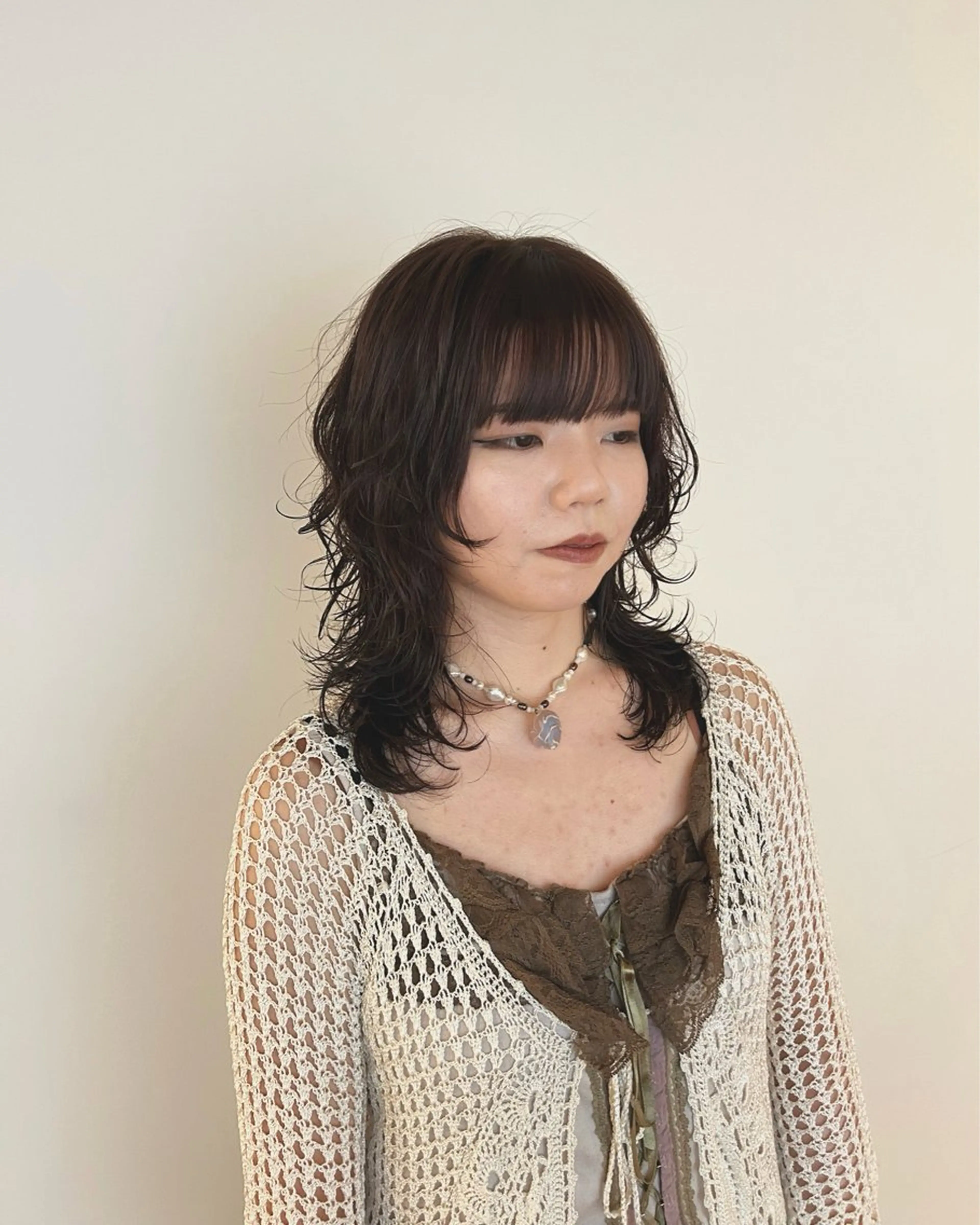 セミロング パーマ パーマ トリートメント 楪 yuzuriha所属・Saaya/レイヤー /ブリーチ/ブロンドのヘアスタイル