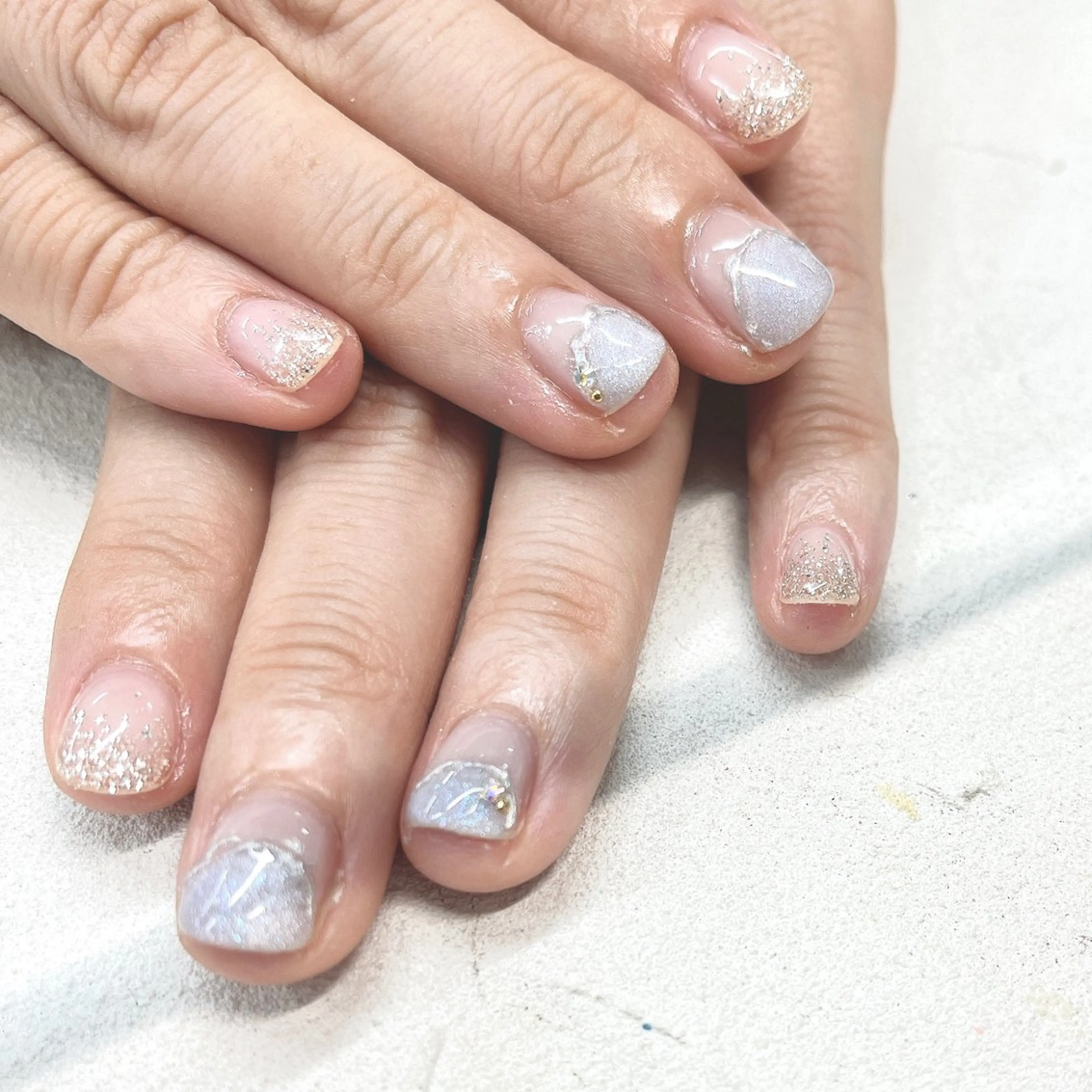 ネイル アートネイル フットネイル フレンチネイル ジェルネイル グラデーション Bianca市ヶ谷店 Aiuraのネイルデザイン