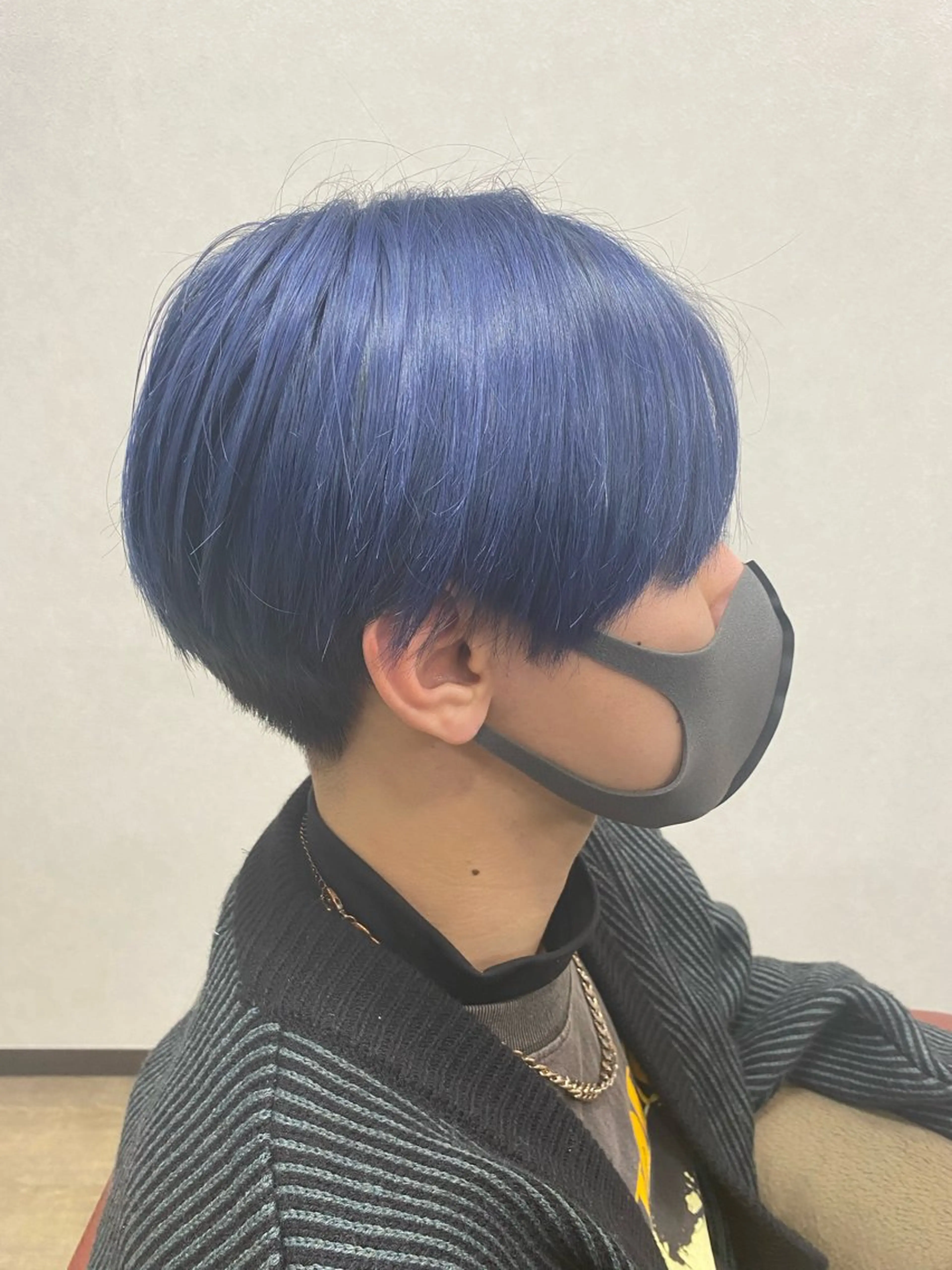 ショート カラー ヘアアレンジ メンズ メンズブリーチ ブリーチ ブルーカラー FOCUS天王台店所属・中野 一哉のヘアスタイル