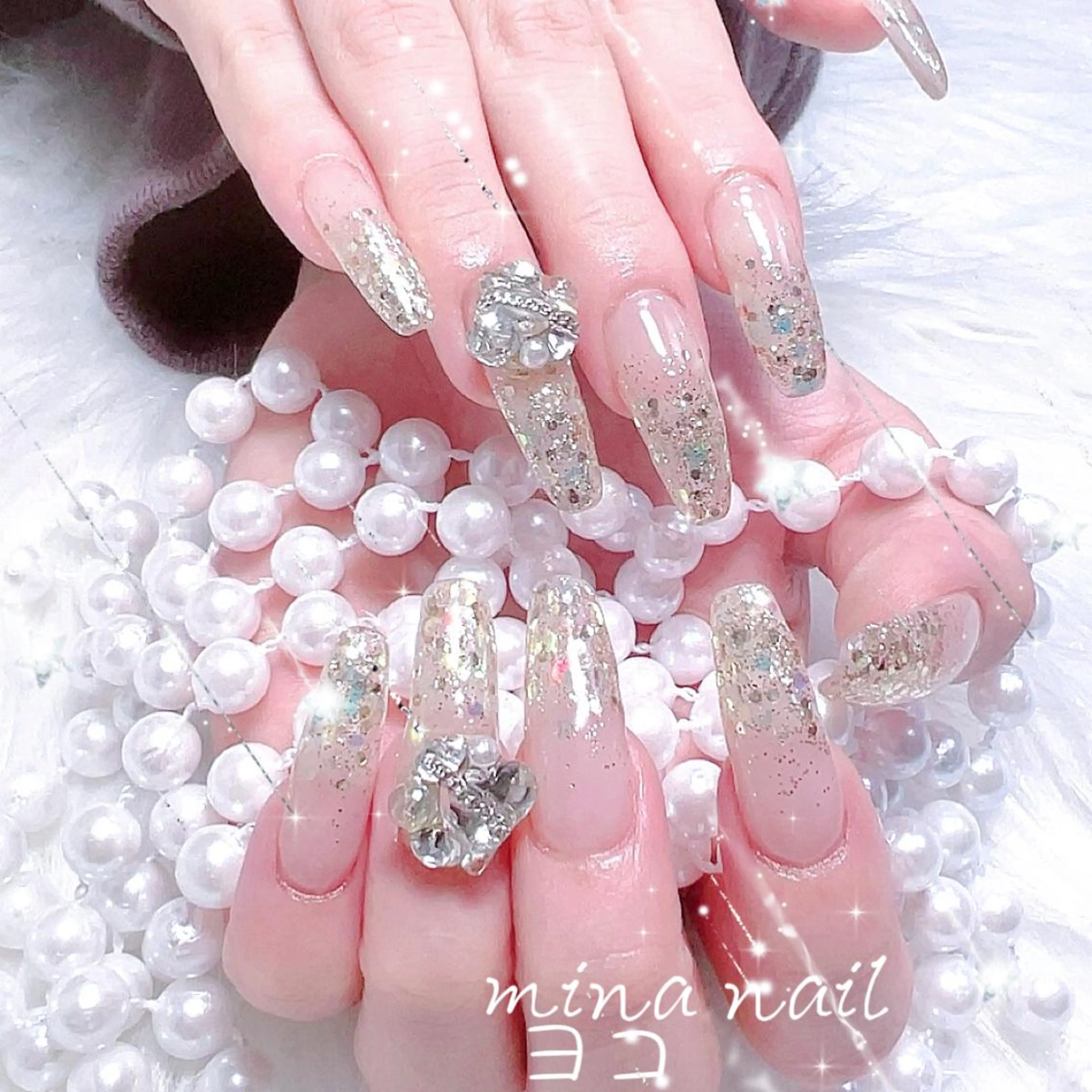 ネイル ハンドネイル 🎀まゆ 🪽🐾のネイルデザイン