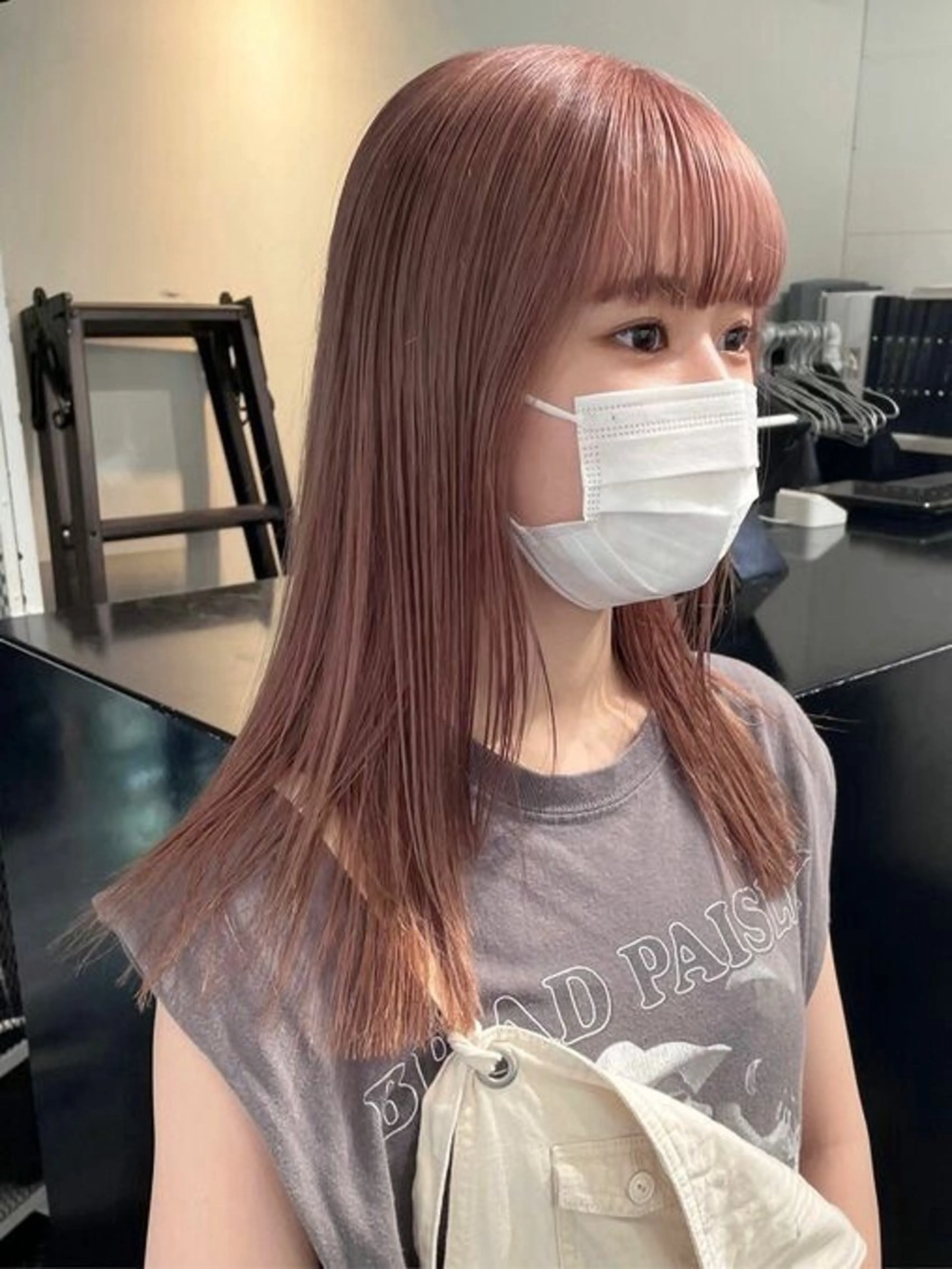 ミディアム カラー ベージュカラー ヘアカラー ハイトーン職人/ ムラ修正/拓真のヘアスタイル