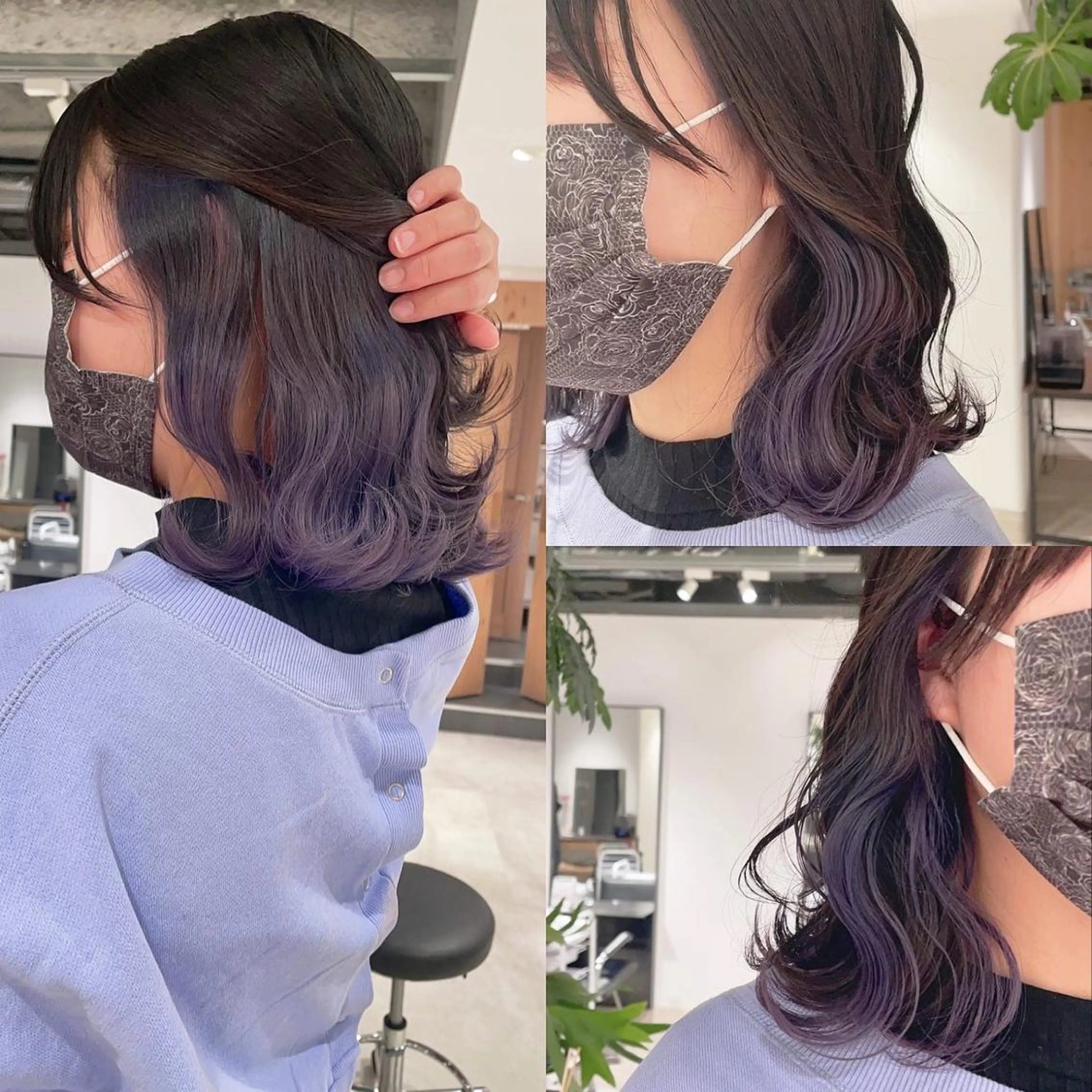 カラー ブリーチ グレージュ ミルクティーグレージュ ヘアカラー トリートメント 渋谷:インナーカラー ／🍒エリカ🍒のヘアスタイル