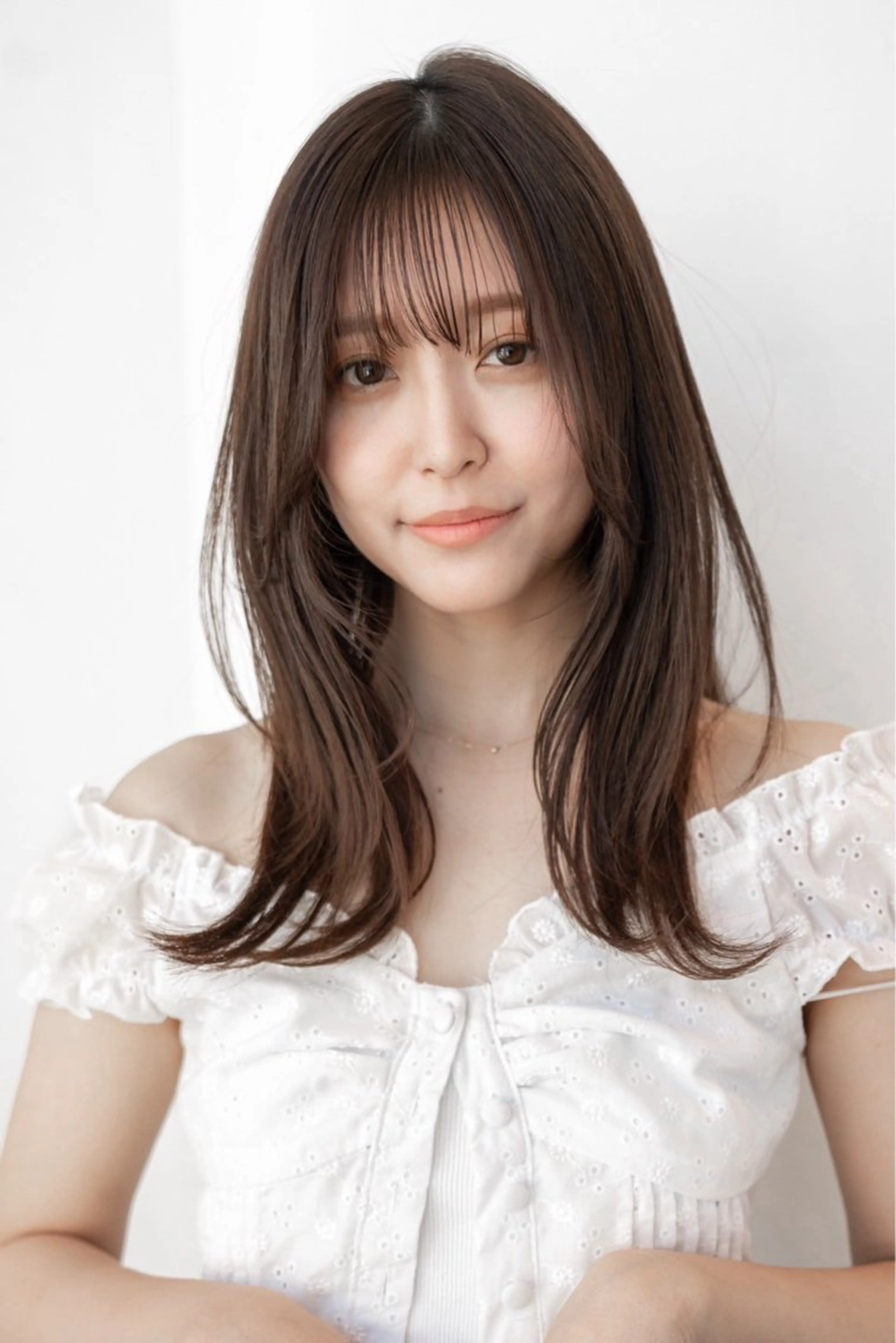 セミロング カット ヘアカラー トリートメント ボブ/レイヤー/新宿 /透明感/KOKIのヘアスタイル