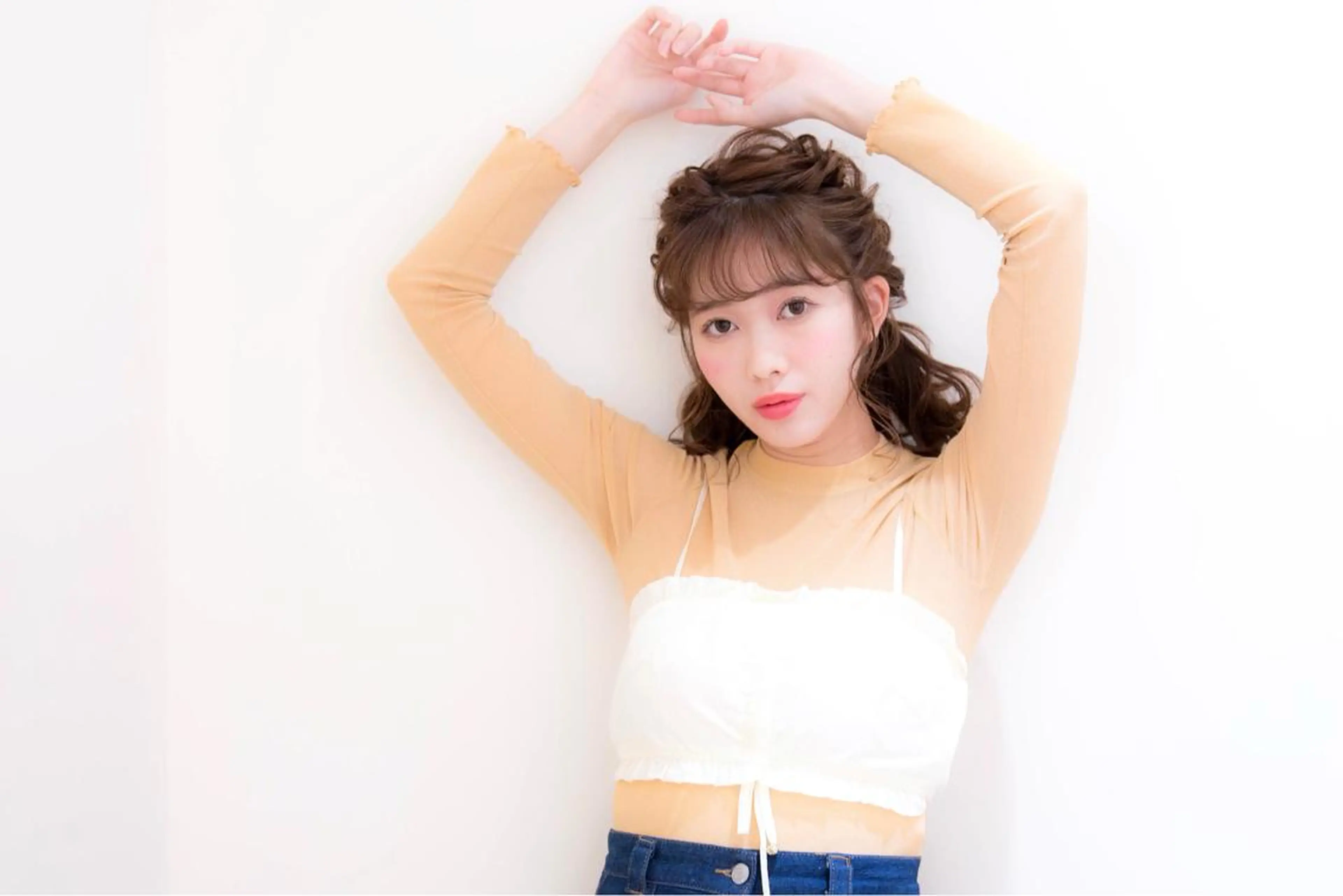 ミディアム カラー ヘアアレンジ ヘアセット 店長/ 加藤 流菜のヘアスタイル