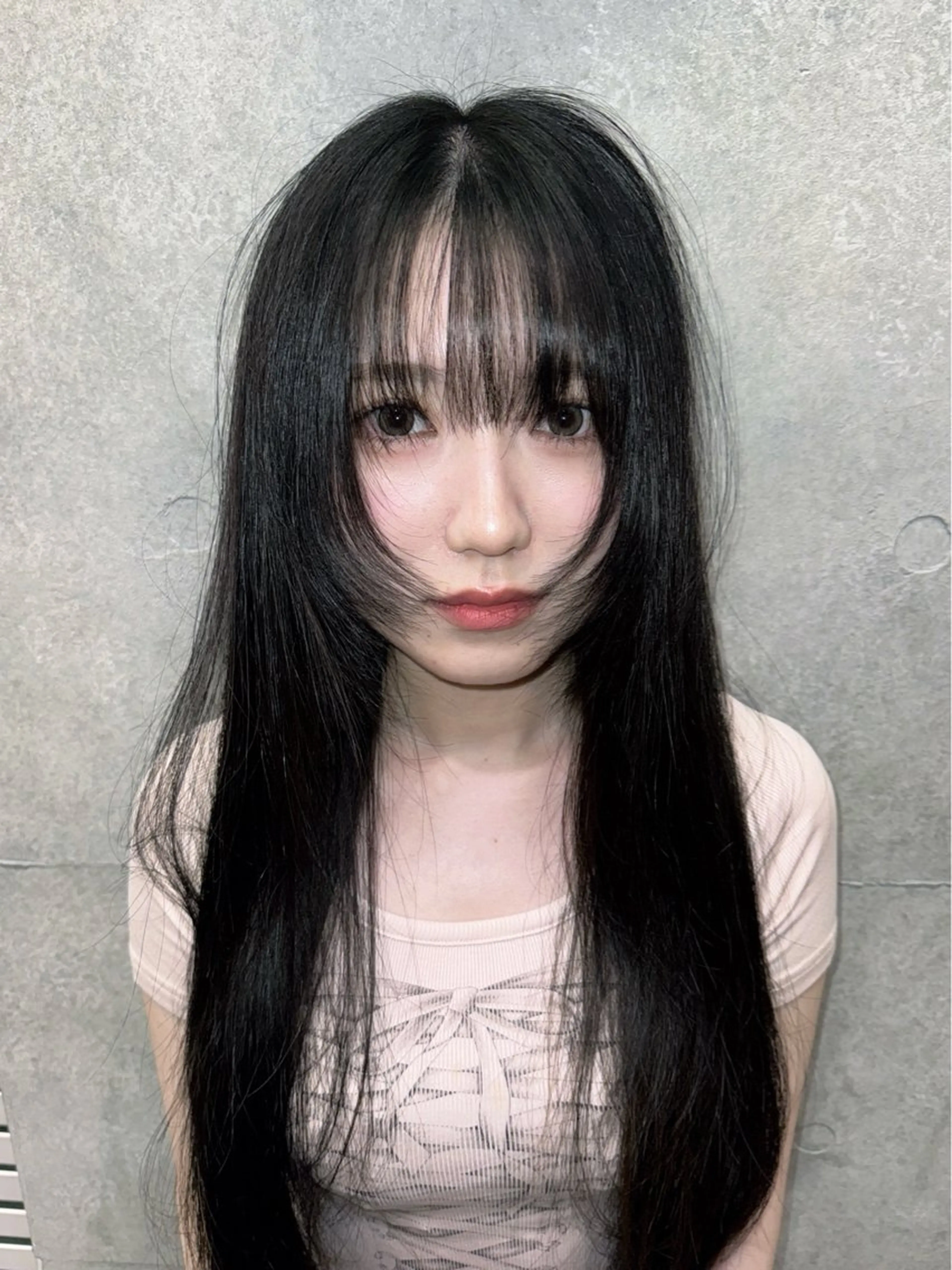 ロング 韓国レイヤー/透明感 /髪質改善/アジキのヘアスタイル