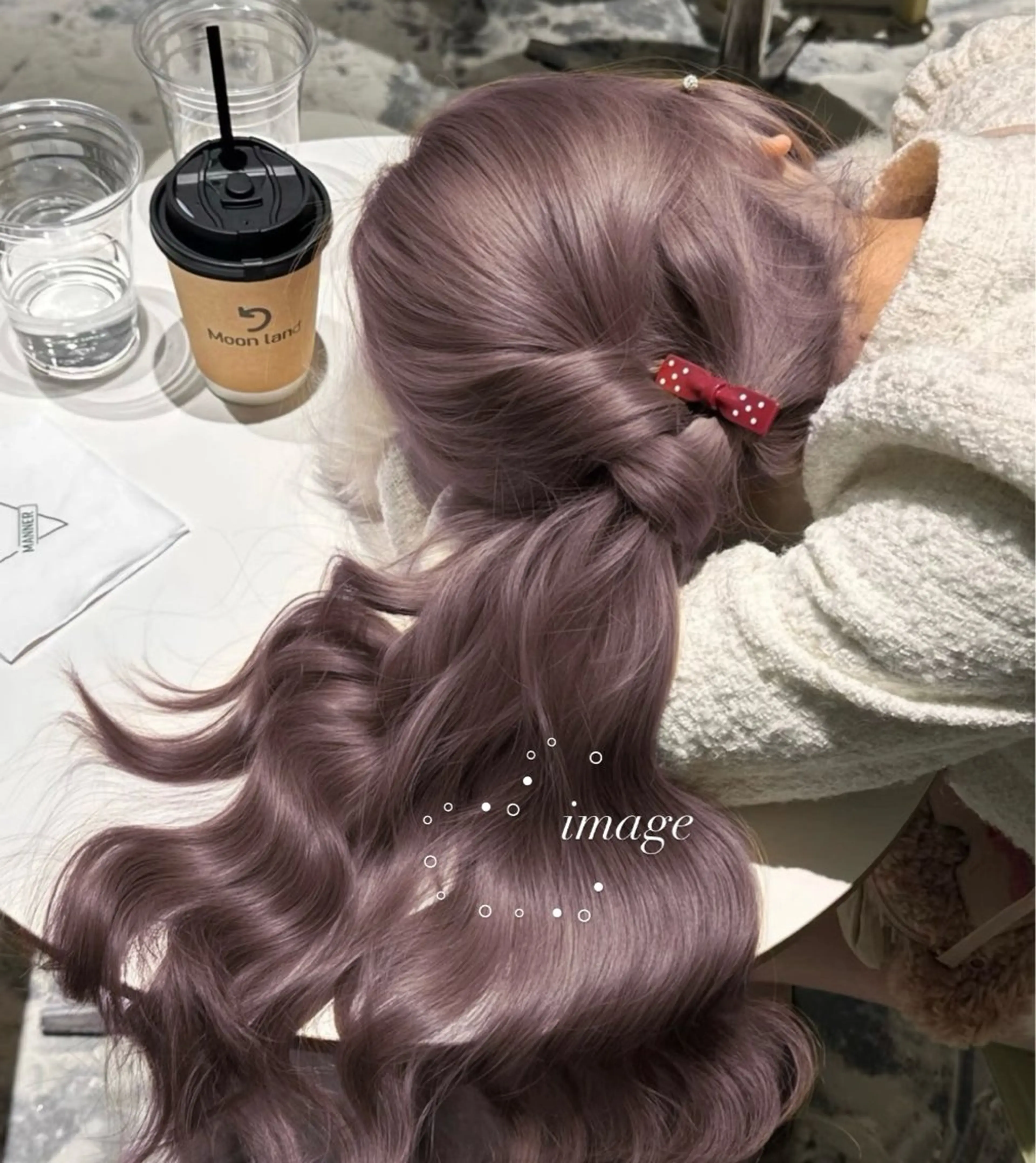 ロング ヘアカラー トリートメント 淡色ラベンダー♡ ニーナ🎀🦙のヘアスタイル