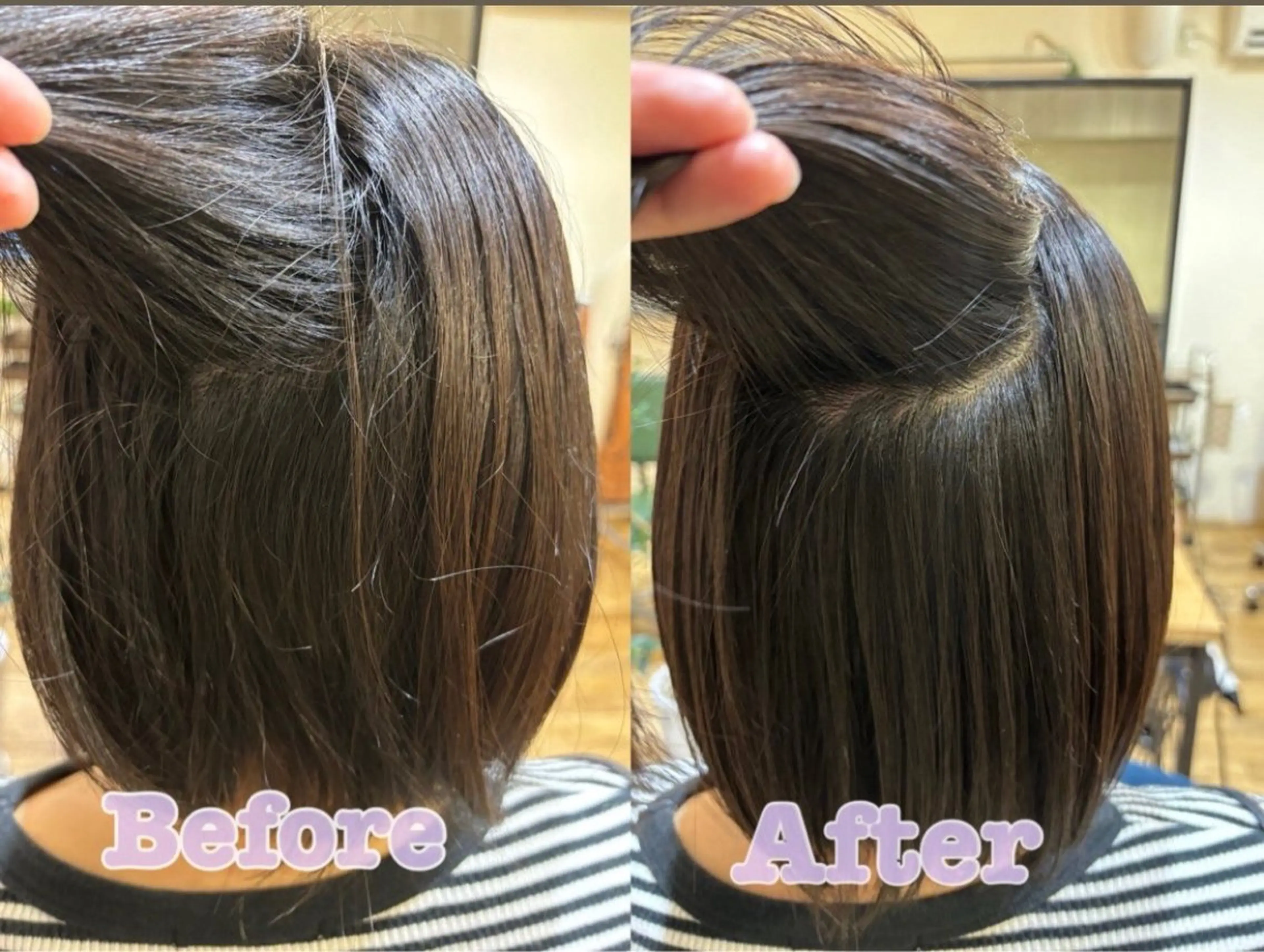 【全体縮毛矯正】⚠️ブリーチ毛はできません🙅‍♀️カット付き🫧の写真