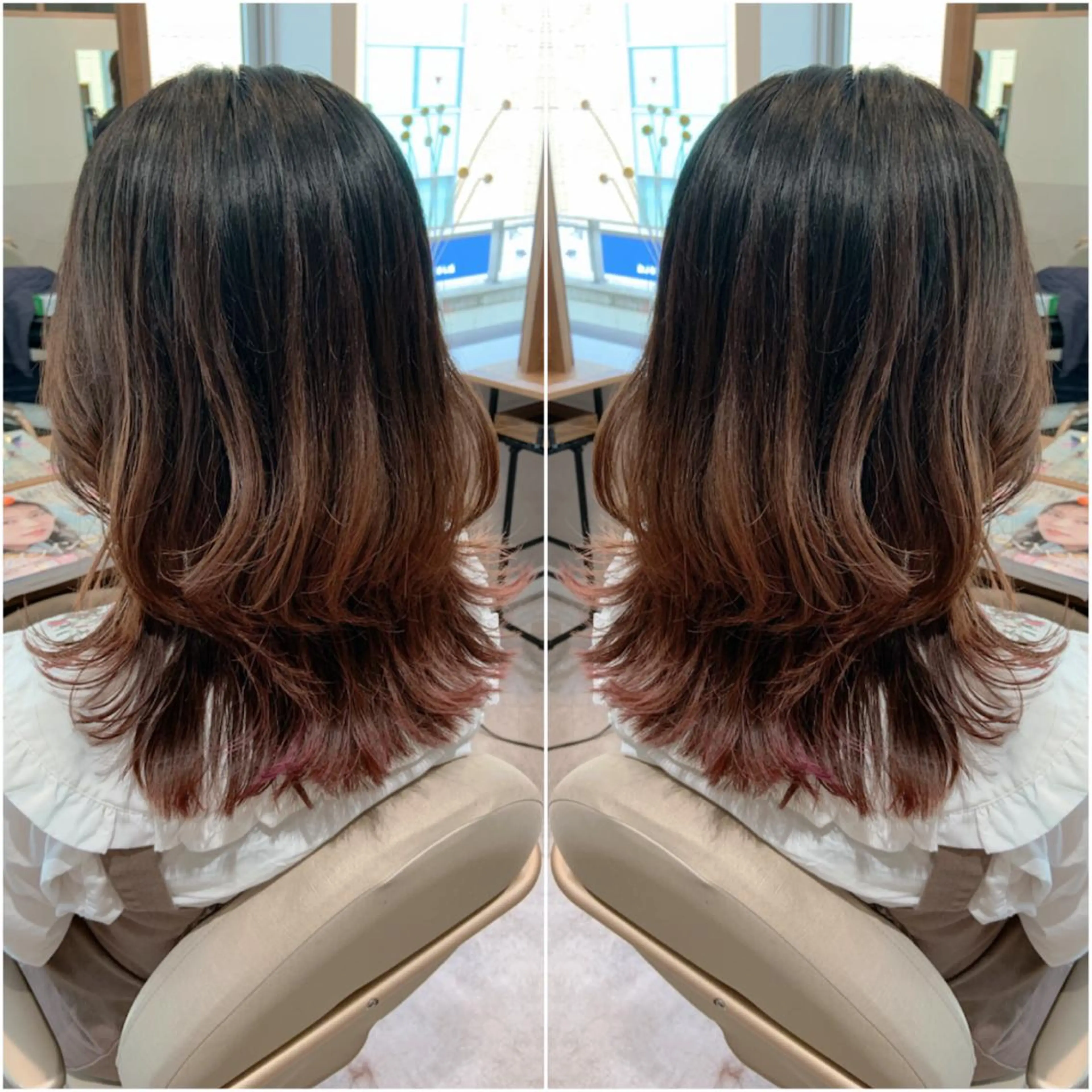 セミロング ヘアアレンジ ボブ くびれヘア カット トリートメント rita atelier 【リタ】所属・韓国hair🦋 Nanaのヘアスタイル