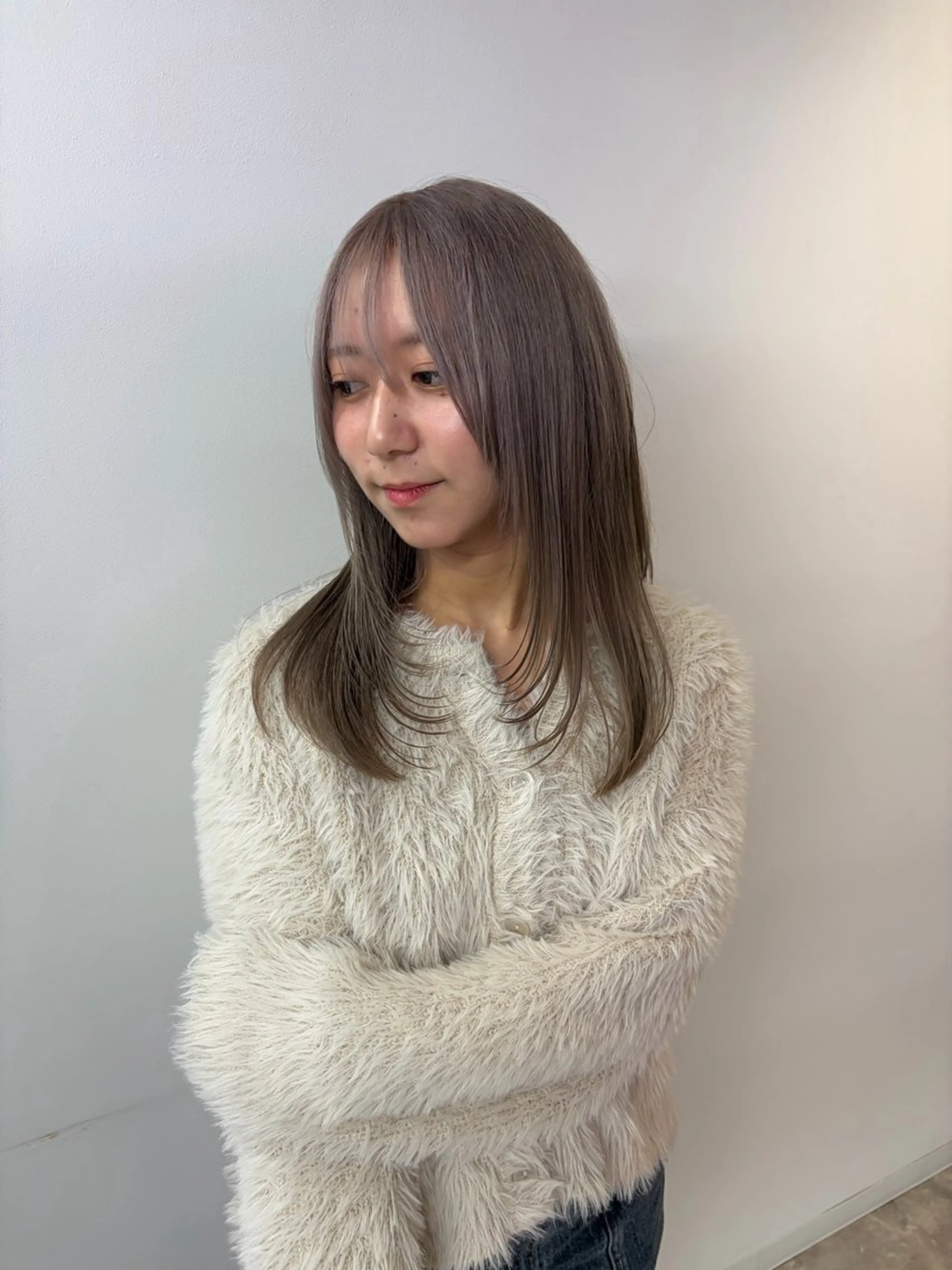 セミロング カット ヘアカラー ✨パーマ×ハイトーン Futo✨のヘアスタイル