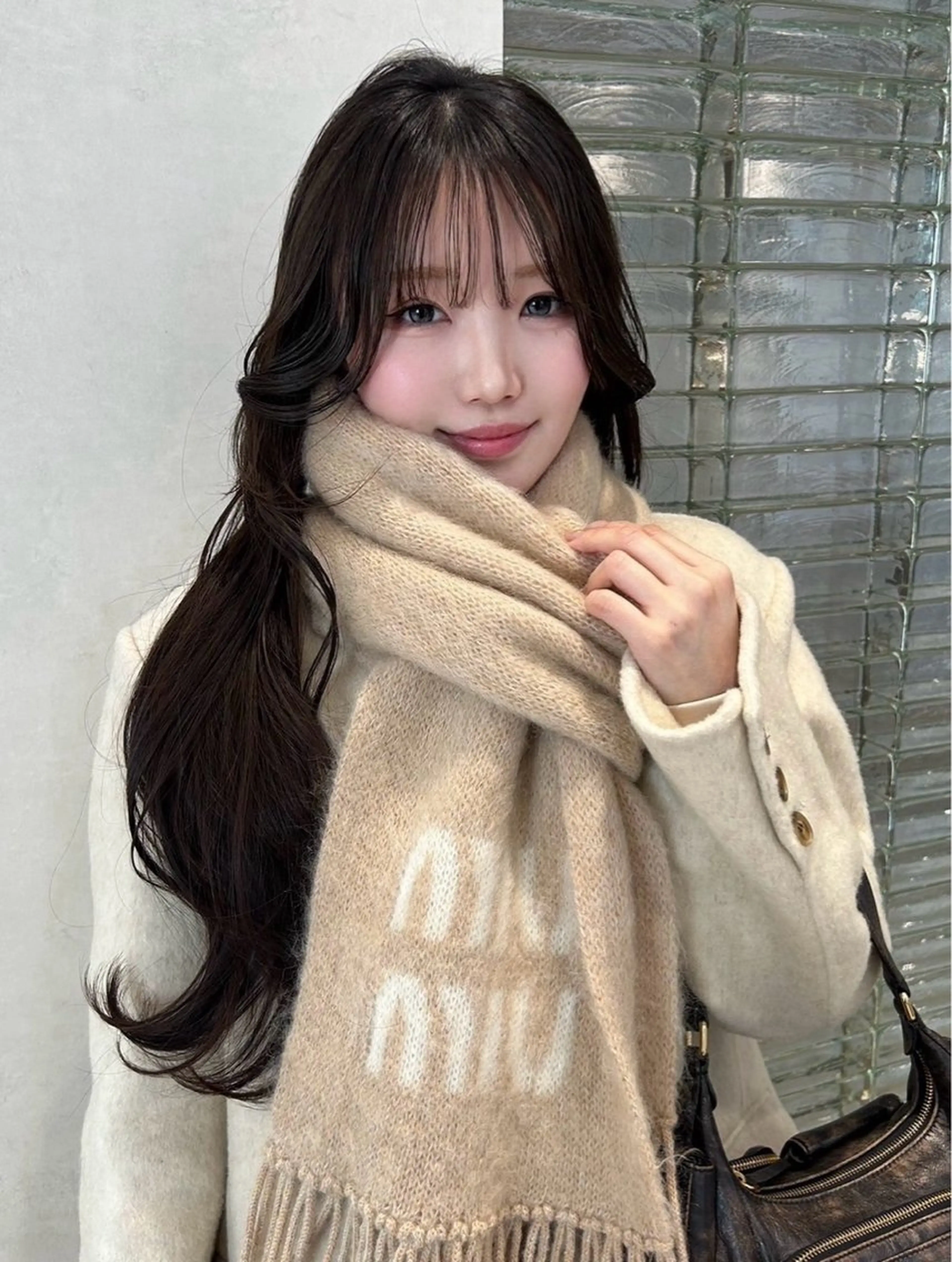 セミロング カラー ヘアアレンジ メンズ Salowin原宿ash所属・‎透明感×艶髪 ‎🫒maki🎀のヘアスタイル