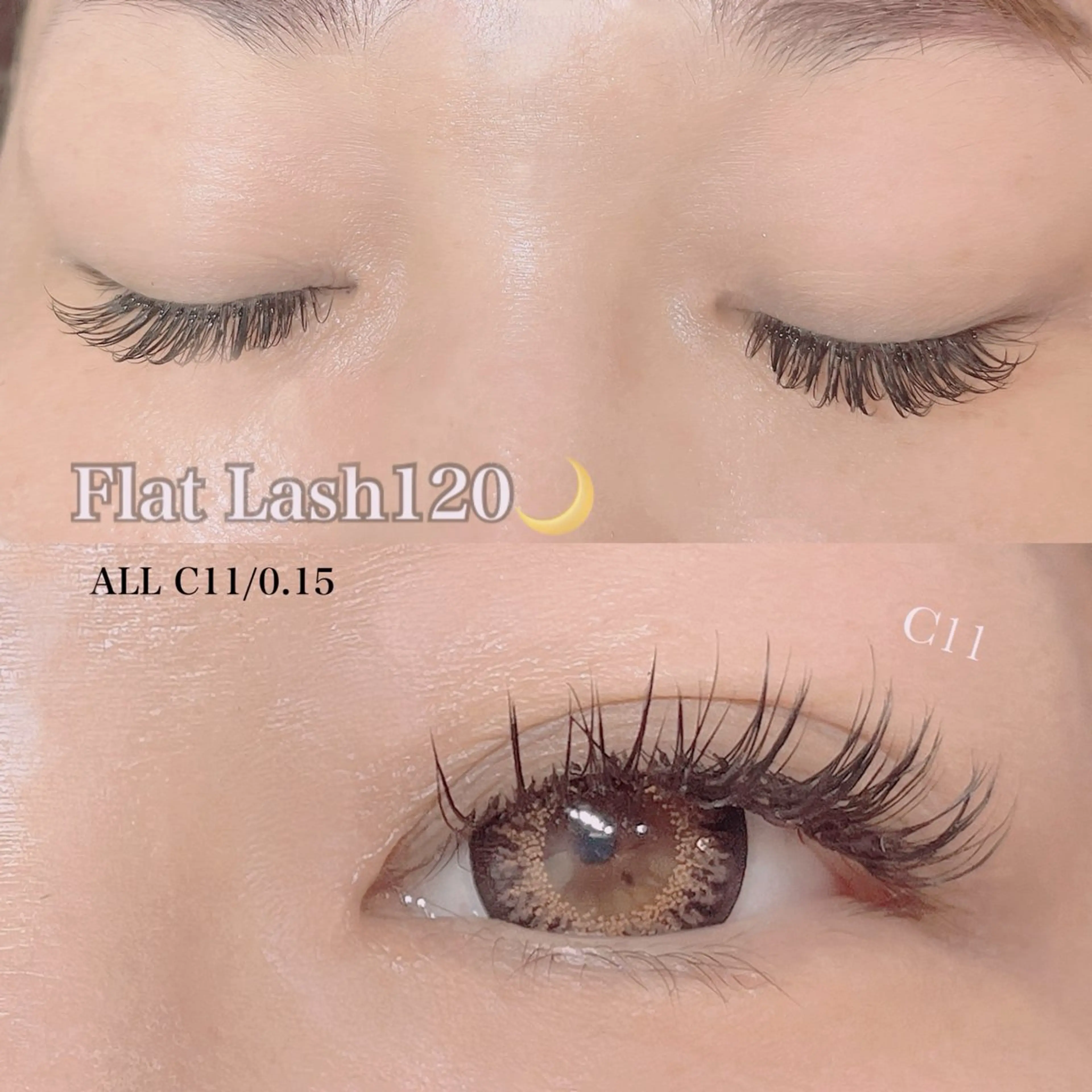 マツエク・マツパ フラットラッシュ 韓国風マツエク パリジェンヌラッシュリフト 下まつげエクステ 一重×まつ毛パーマ Rairia momoka🎀✨のマツエク・マツパデザイン