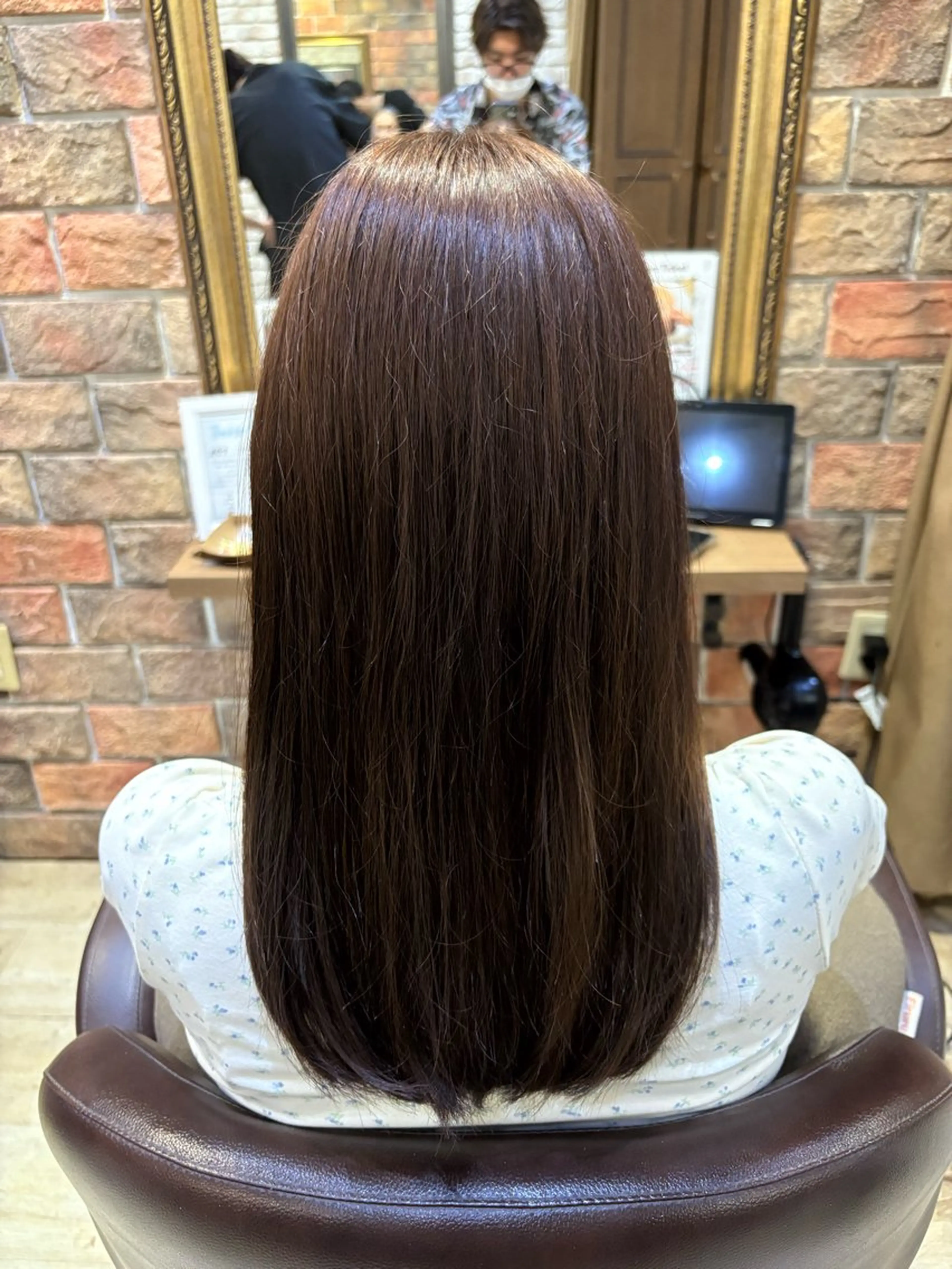 セミロング カラー ベージュカラー ブラウンカラー ブラウンベージュ 田中 元規のヘアスタイル