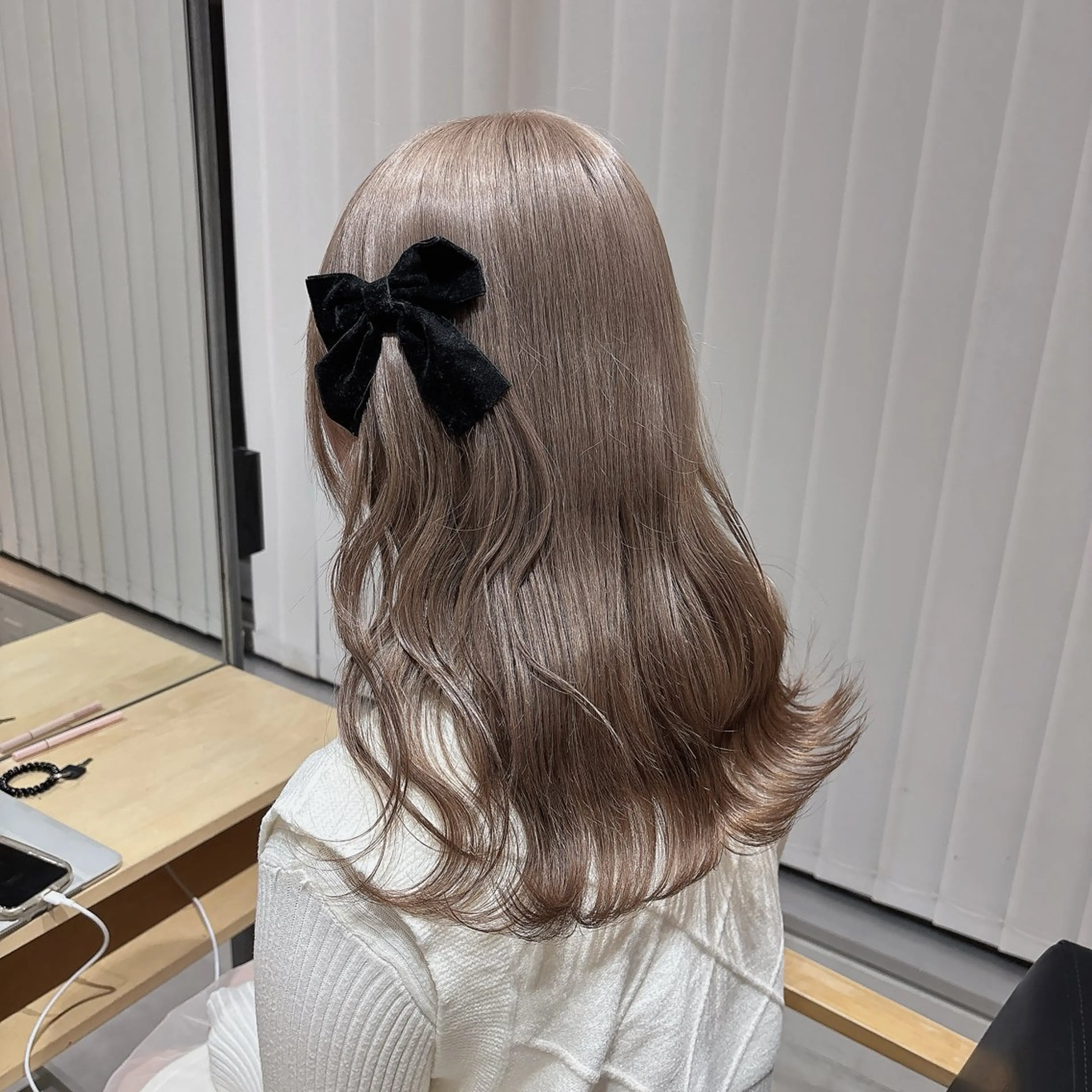 ミディアム ヘアカラー トリートメント ヘアセット ゆるふわ透明感カラー 🎀ほの/表参道のヘアスタイル