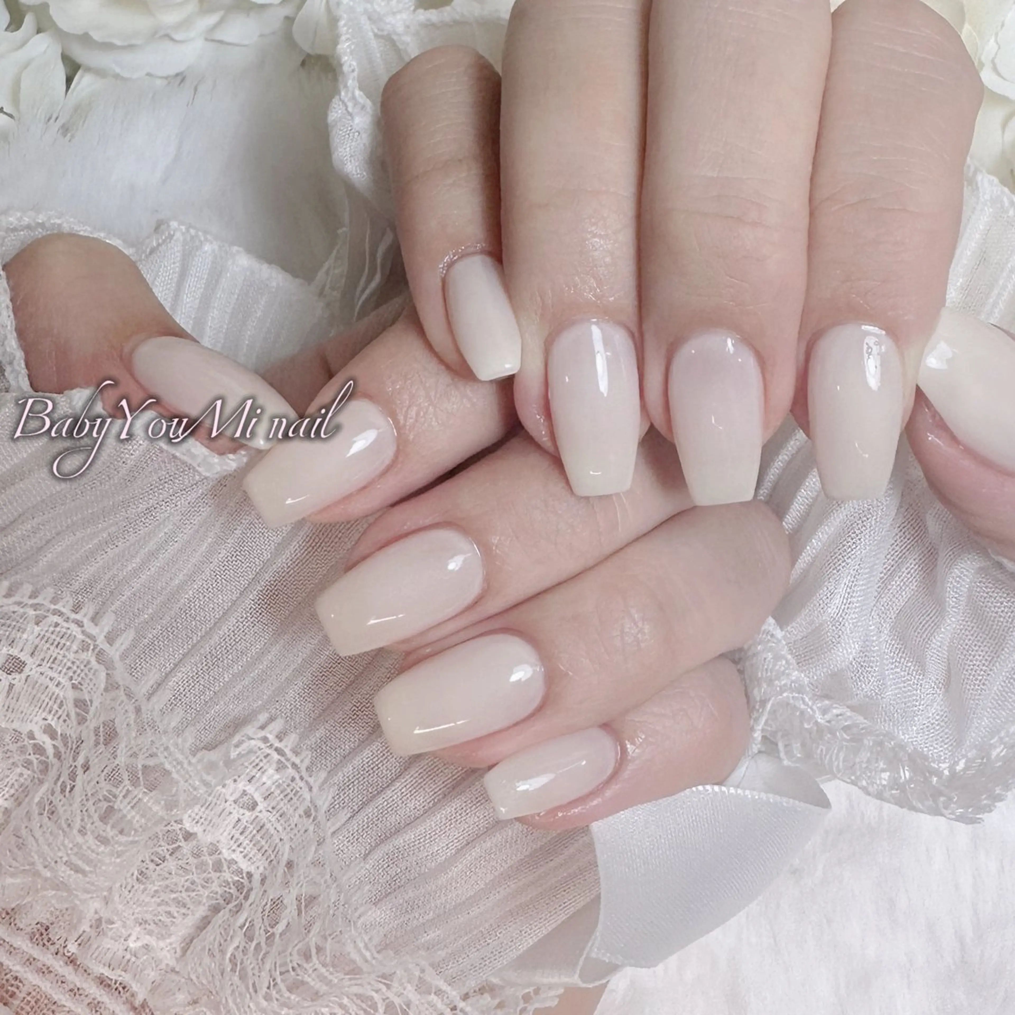 ネイル オーロラネイル 成人式 フットネイル フレンチネイル ジェルネイル ハンドネイル BabyYouMi nailのネイルデザイン