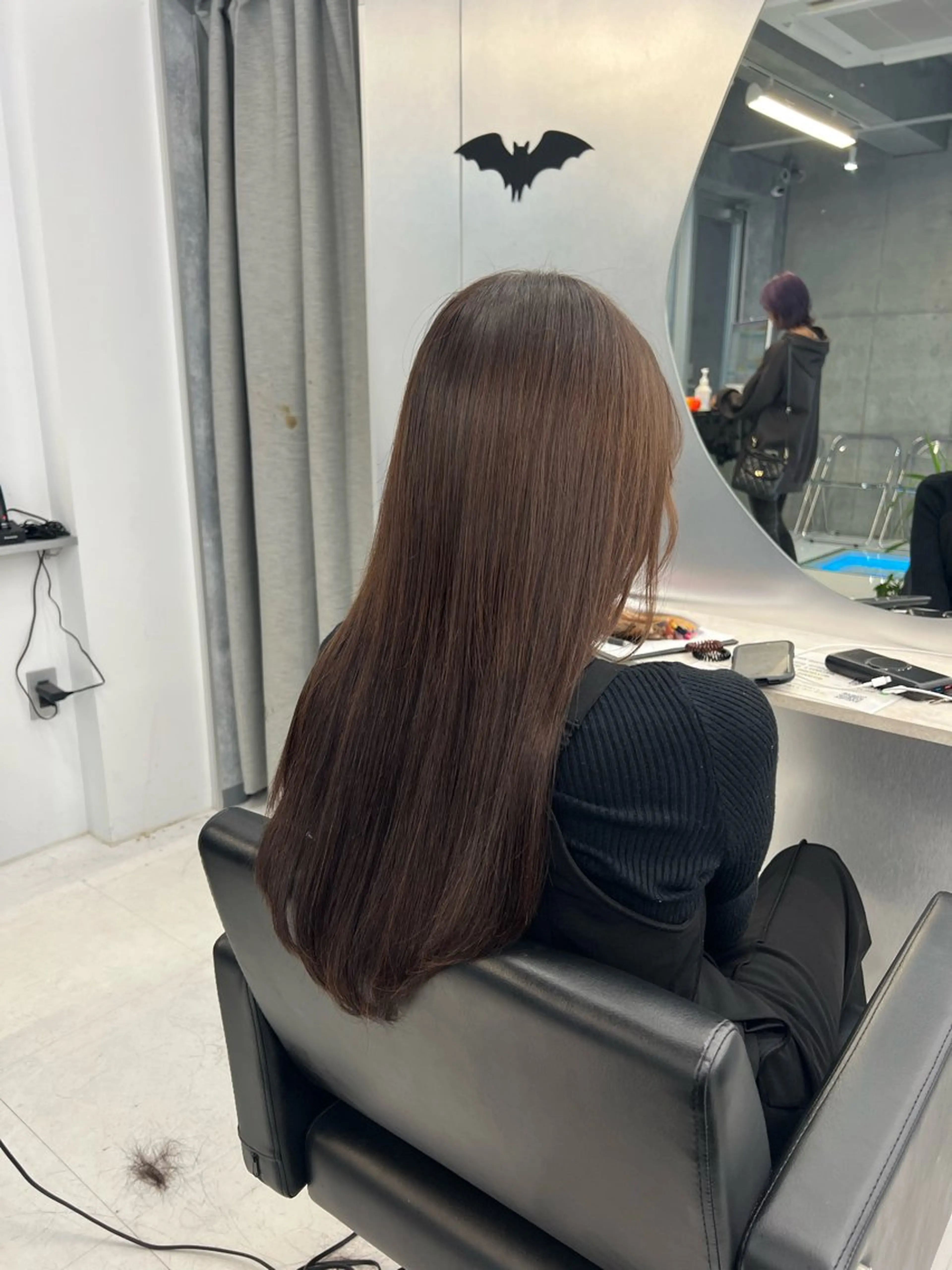 ロング カラー カット ヘアカラー トリートメント エクステ ヘアセット 👑垢抜け韓国ヘア ハッシュカット唯澄のヘアスタイル