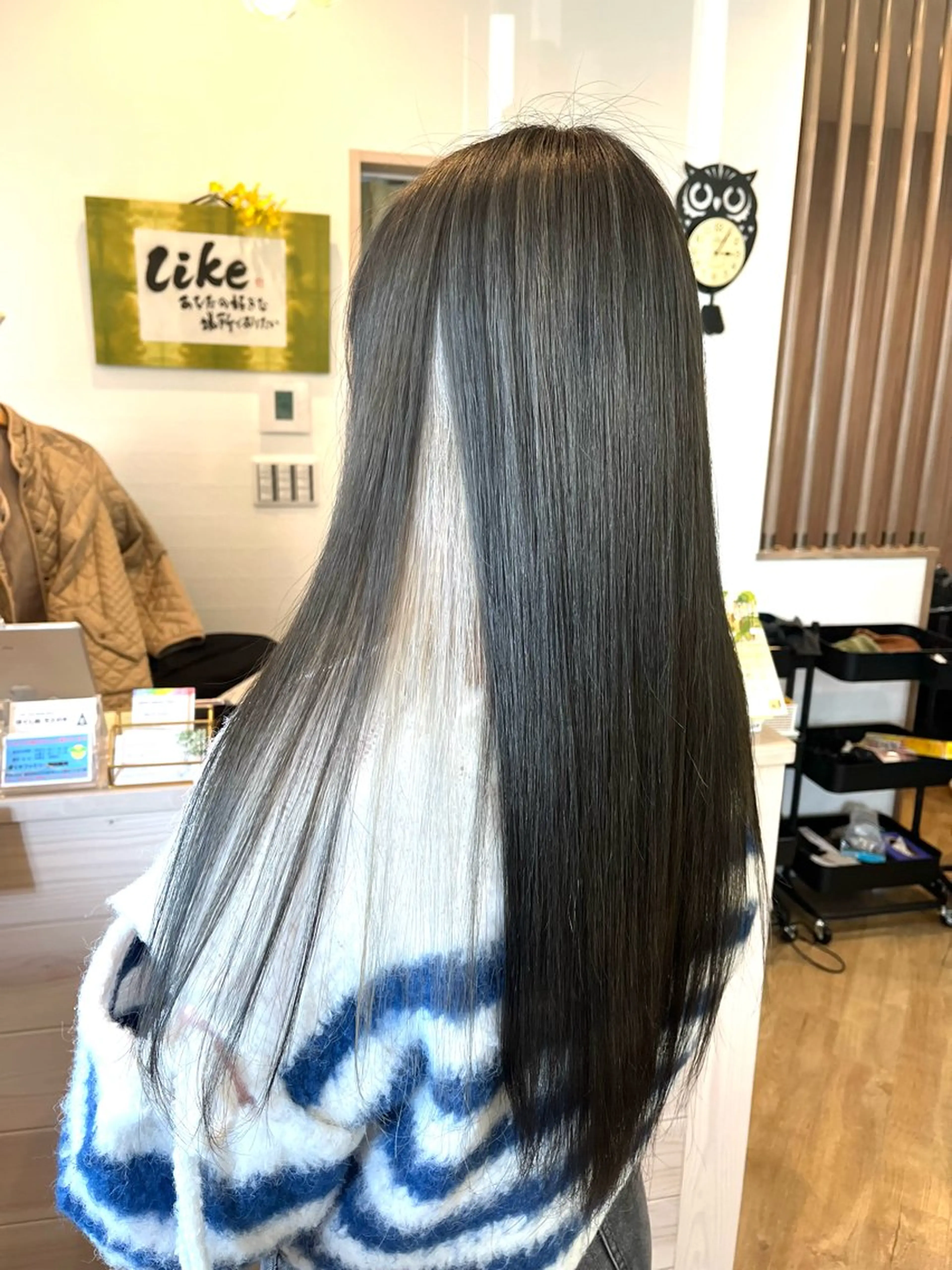 ロング カラー ヘアアレンジ ヘアカラー like みやびのヘアスタイル