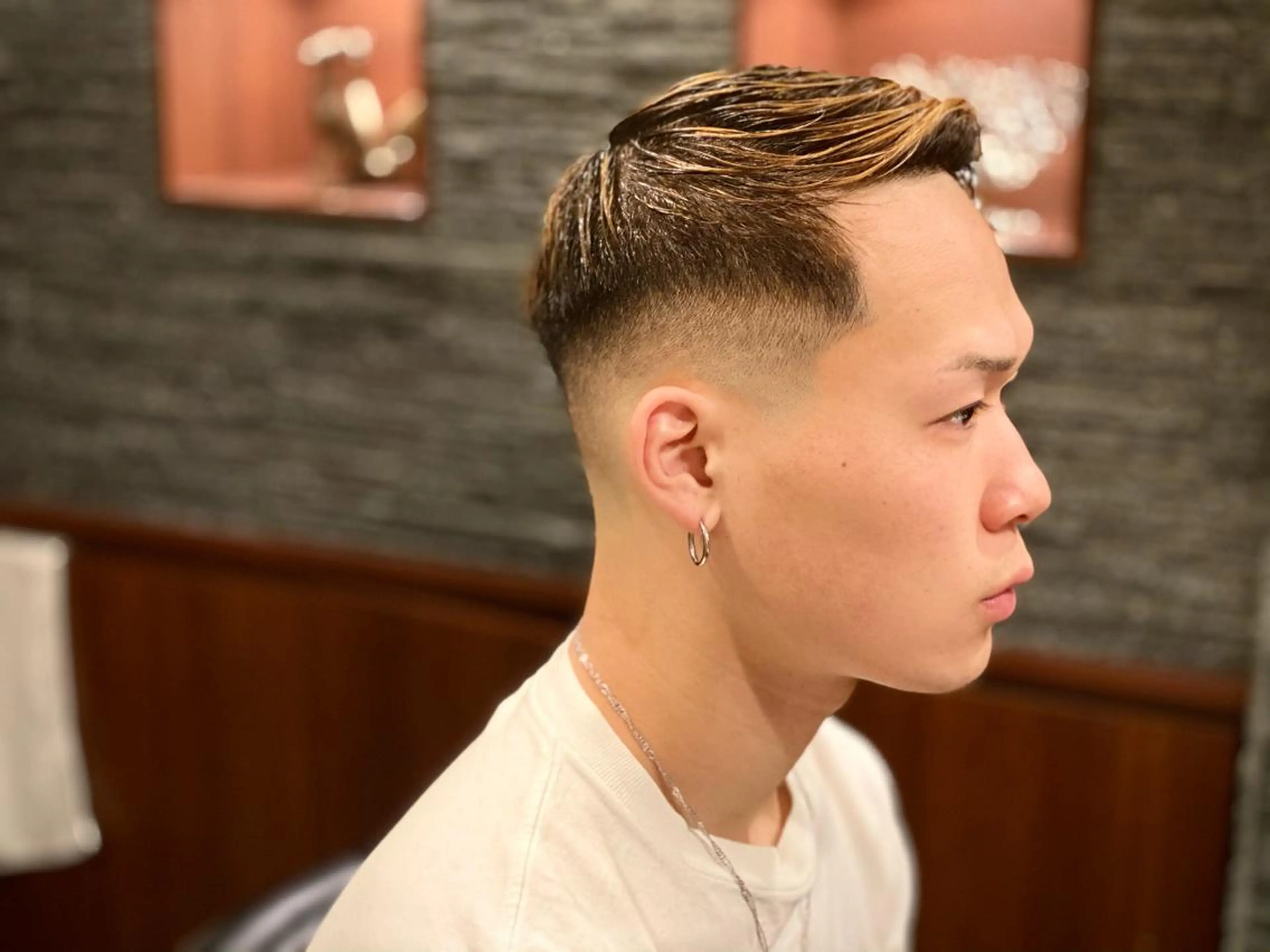 ショート パーマ メンズ 竹林 烈のヘアスタイル