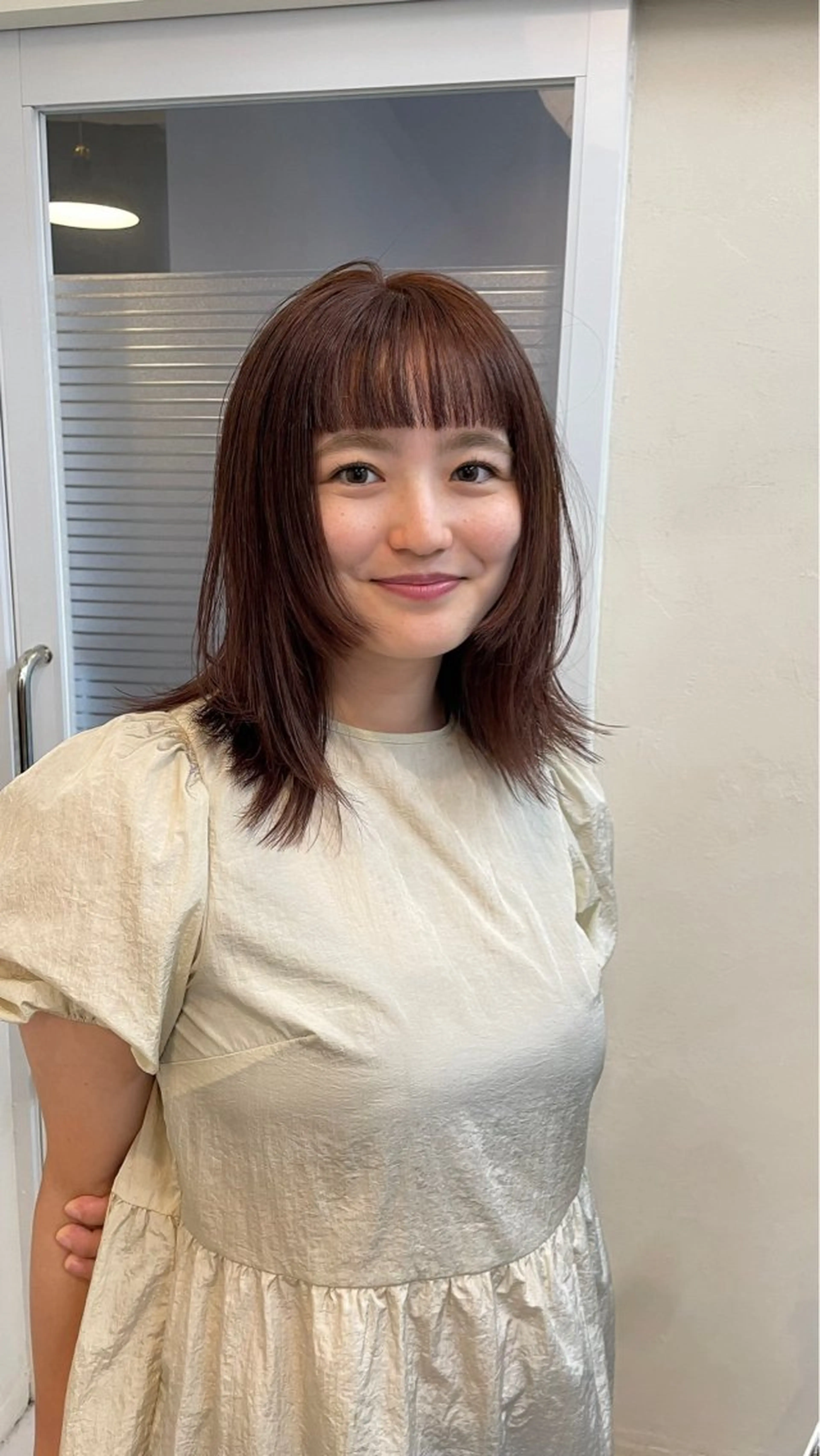 ミディアム カラー カット ヘアカラー iet.所属・ウルフ/ボブ/耳ツボ ジュエリー◎ricoのヘアスタイル