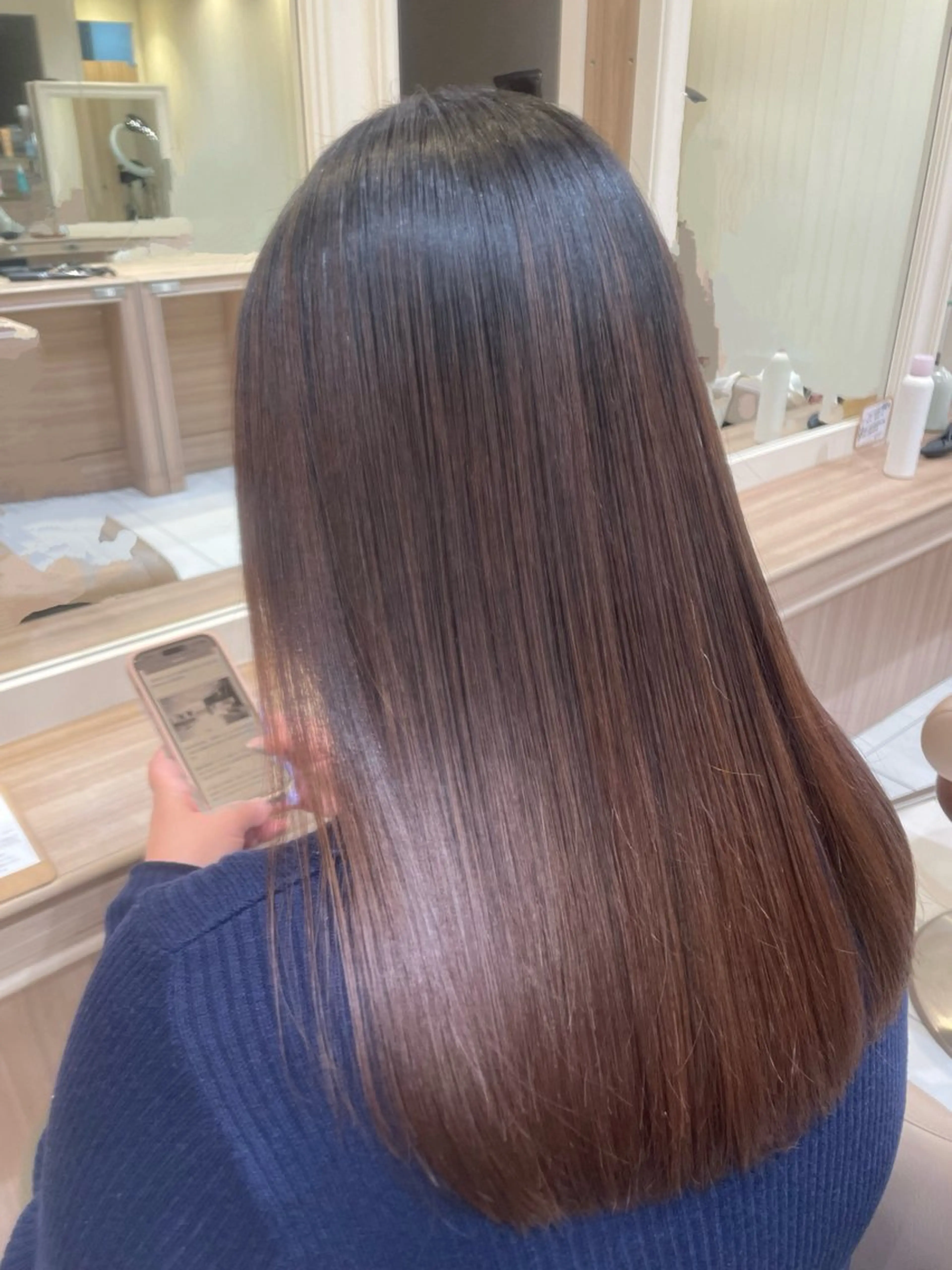 セミロング パーマ カット 縮毛矯正 韓国ヘアメイク🎀/ 縮毛矯正✨山本媛香のヘアスタイル