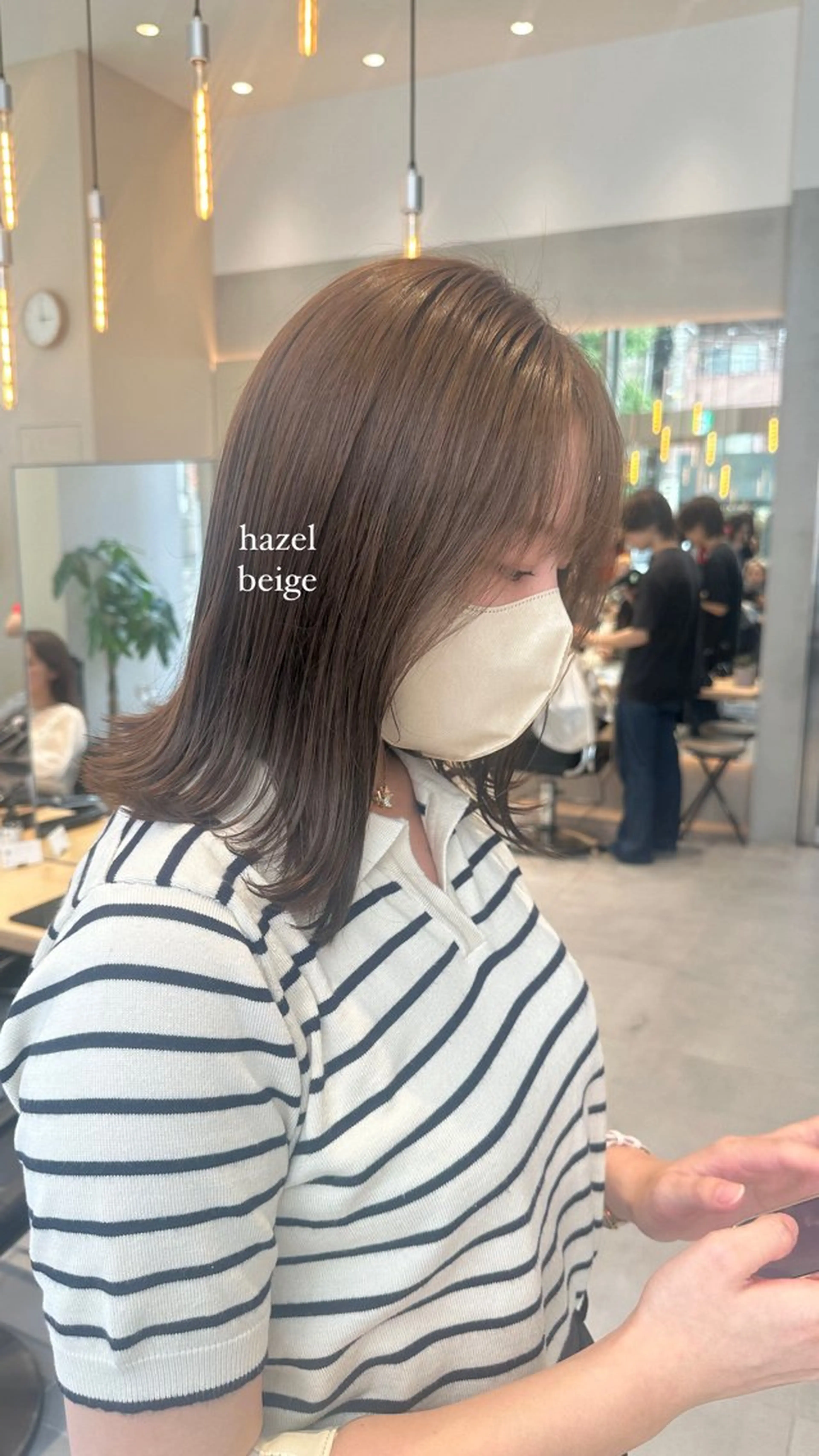 ミディアム カラー ヘアカラー トリートメント ヘッドスパ ヘアセット 透ける艶カラー💎 ミオのヘアスタイル