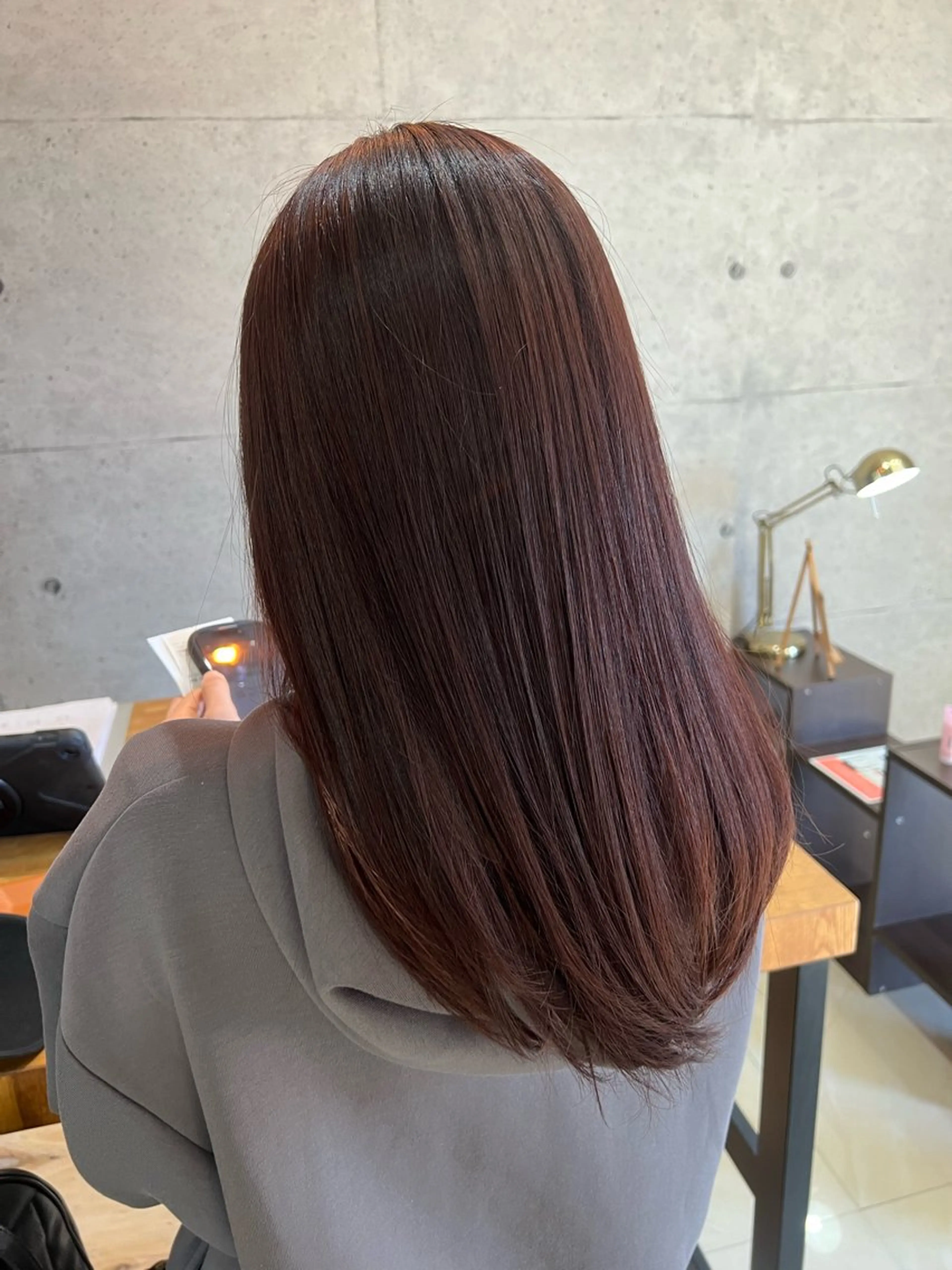 ロング カラー カット ヘアカラー トリートメント 廣瀬 愛のヘアスタイル