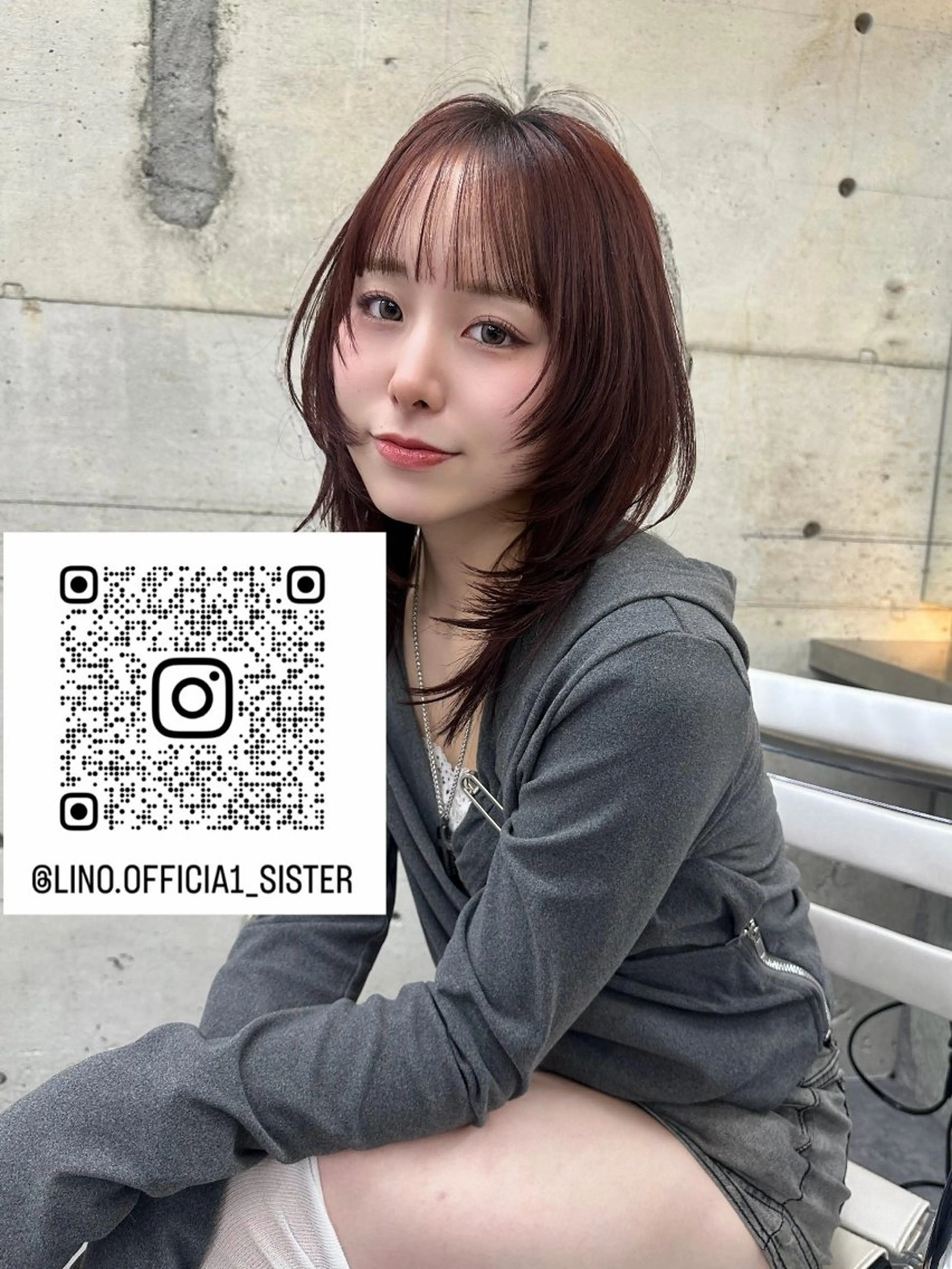 セミロング sisterリノ 国分寺★韓国レイヤーのヘアスタイル