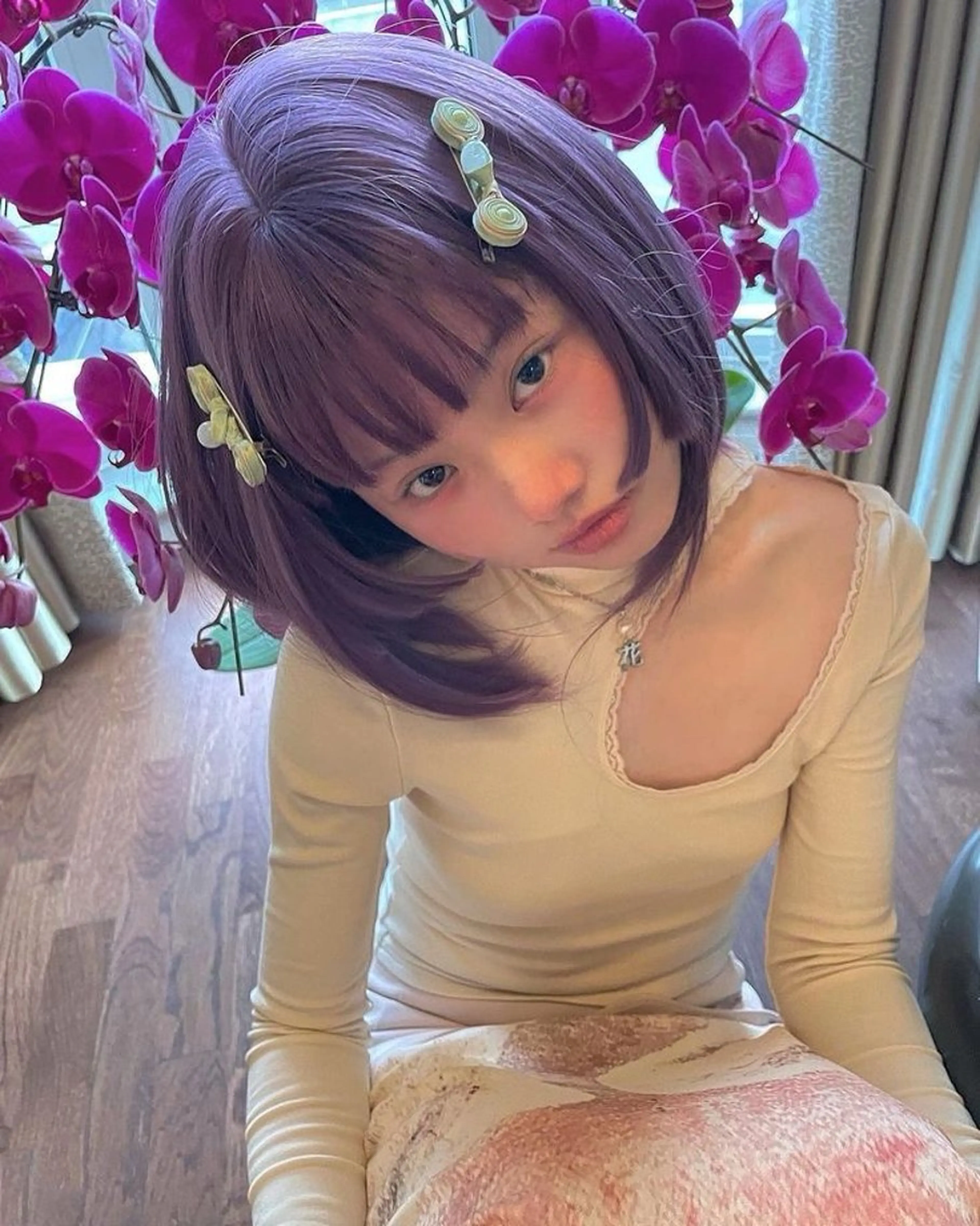 カラー ヘアカラー ハッシュレイヤー/ ベージュ/senaのヘアスタイル