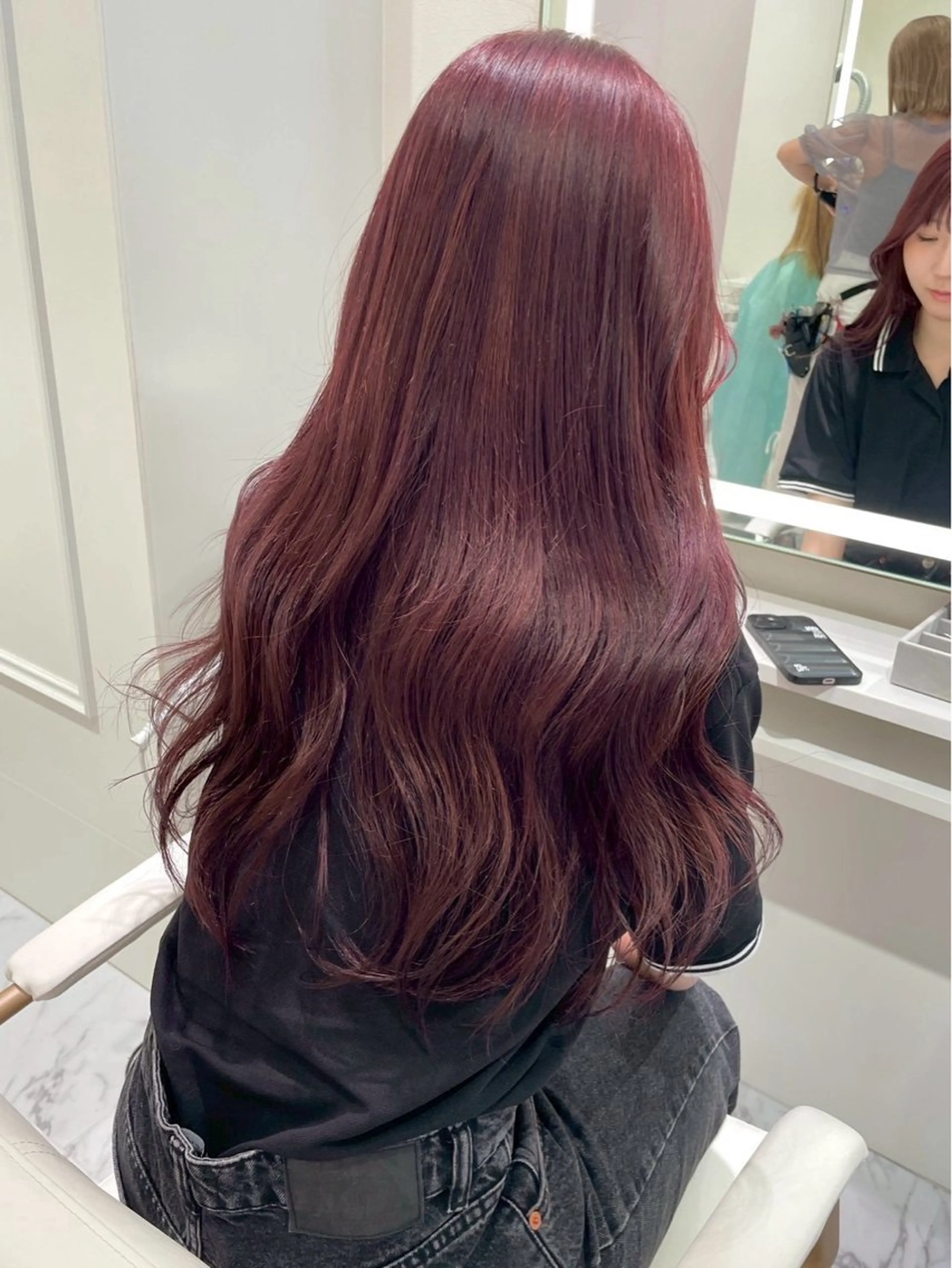 ロング カラー ヘアカラー ParveMix🎀 稲垣詞葉のヘアスタイル