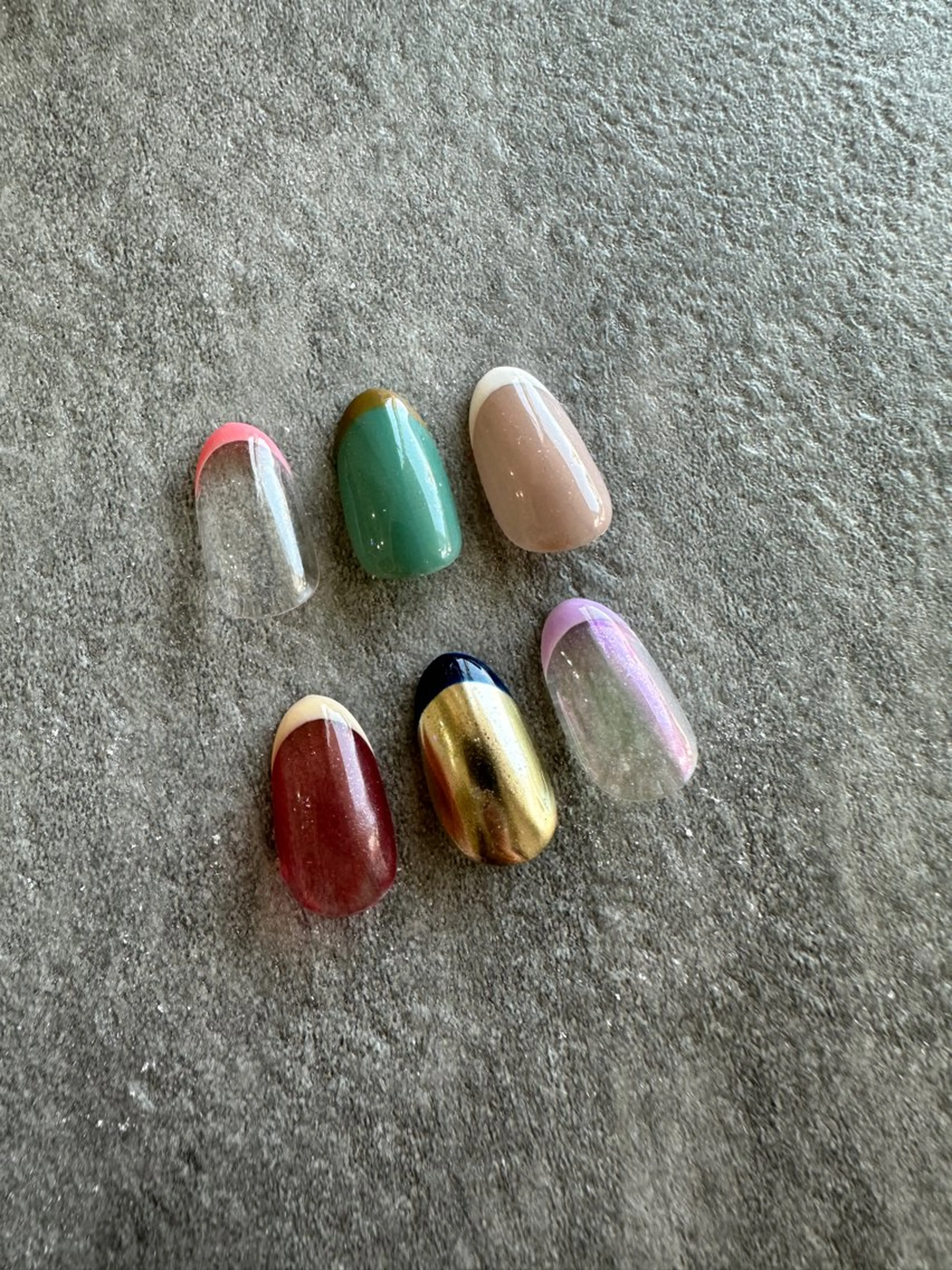 ネイル オーロラネイル フレンチネイル マグネットネイル ルミエナ銀座 MUKAEDAのネイルデザイン