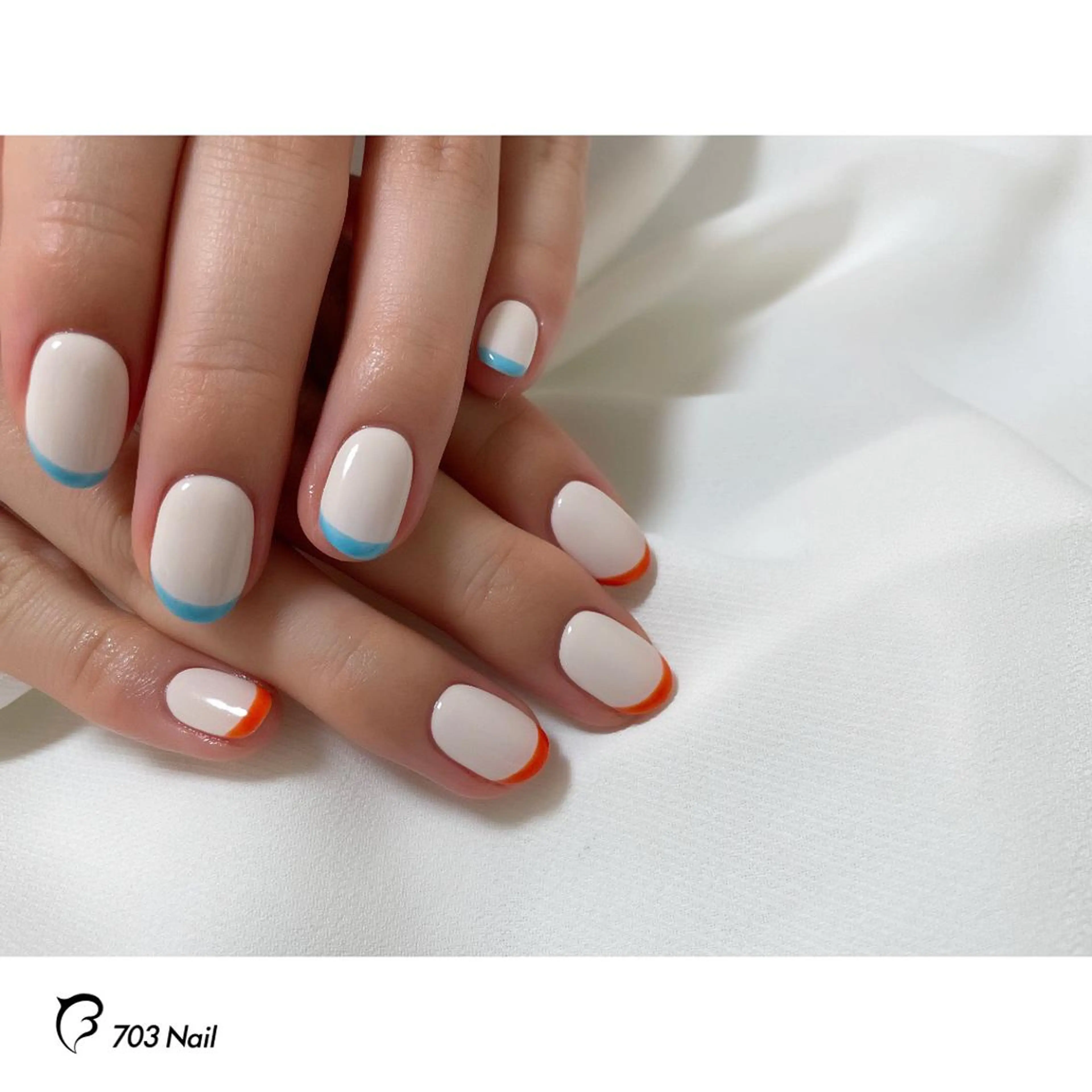 ネイル フレンチネイル 703nail　高砂 直美のネイルデザイン