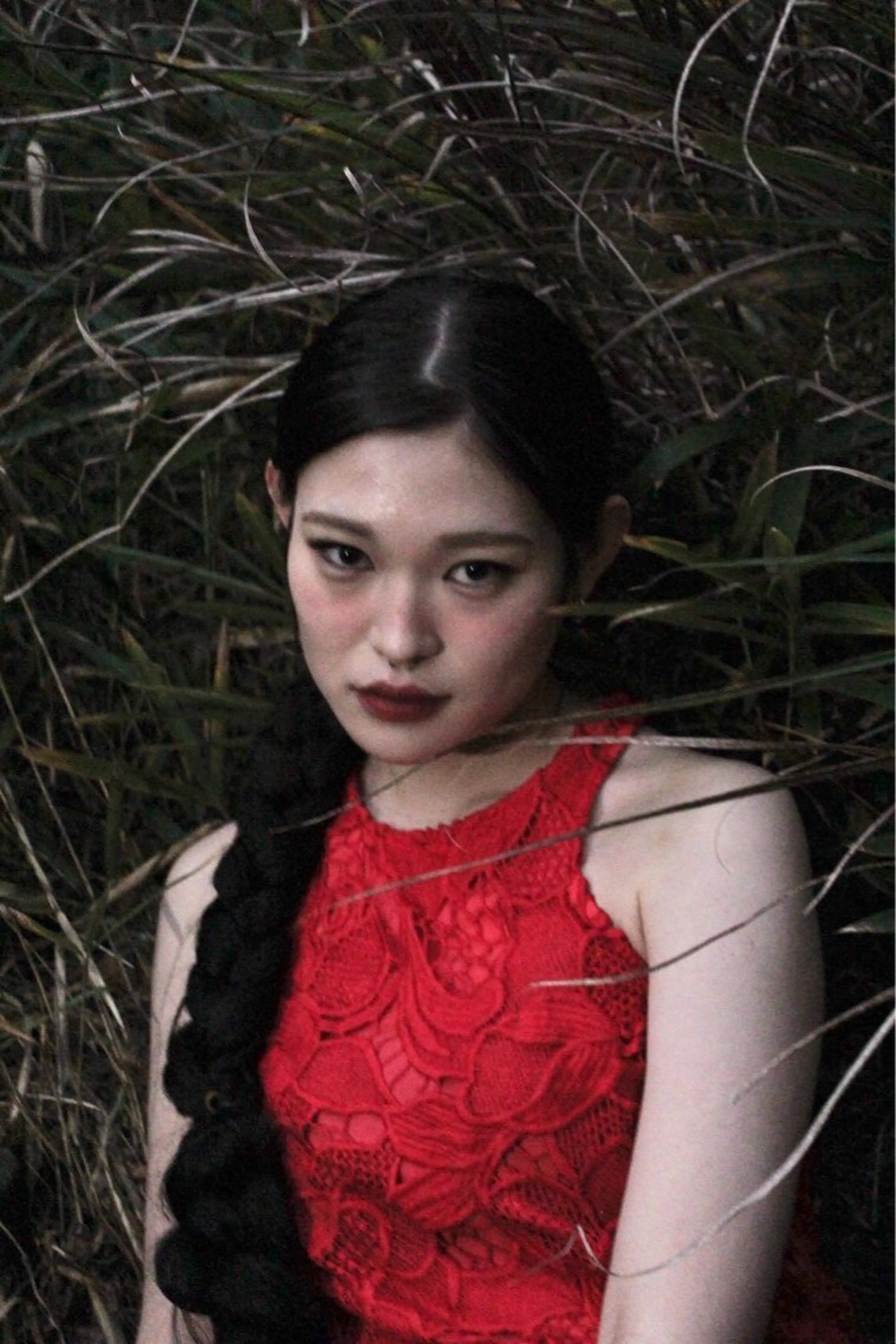 ロング カラー ヘアアレンジ 廣野 芽唯奈のヘアスタイル