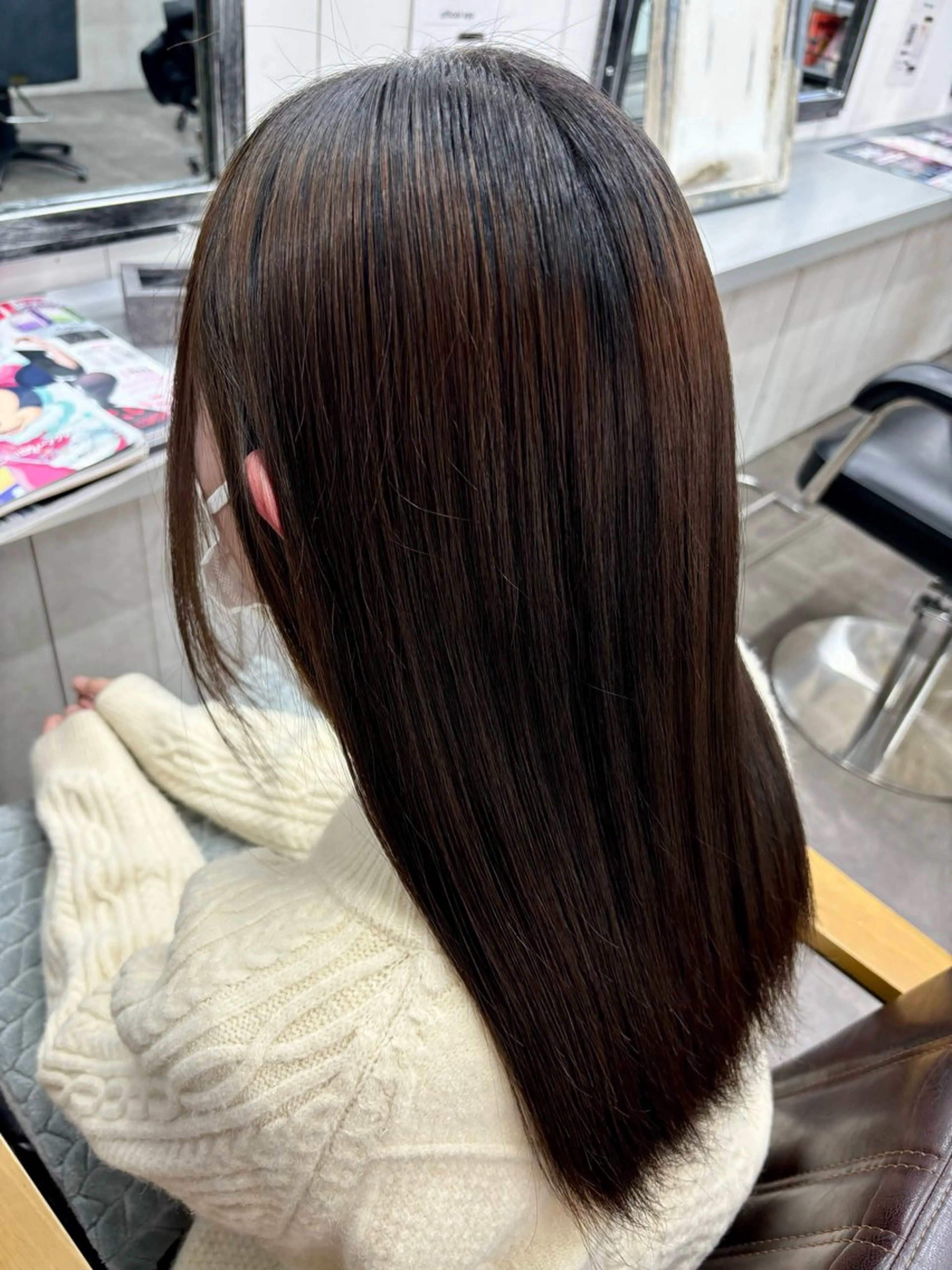 ロング 縮毛矯正 ENV所属・佐久間 彩のヘアスタイル