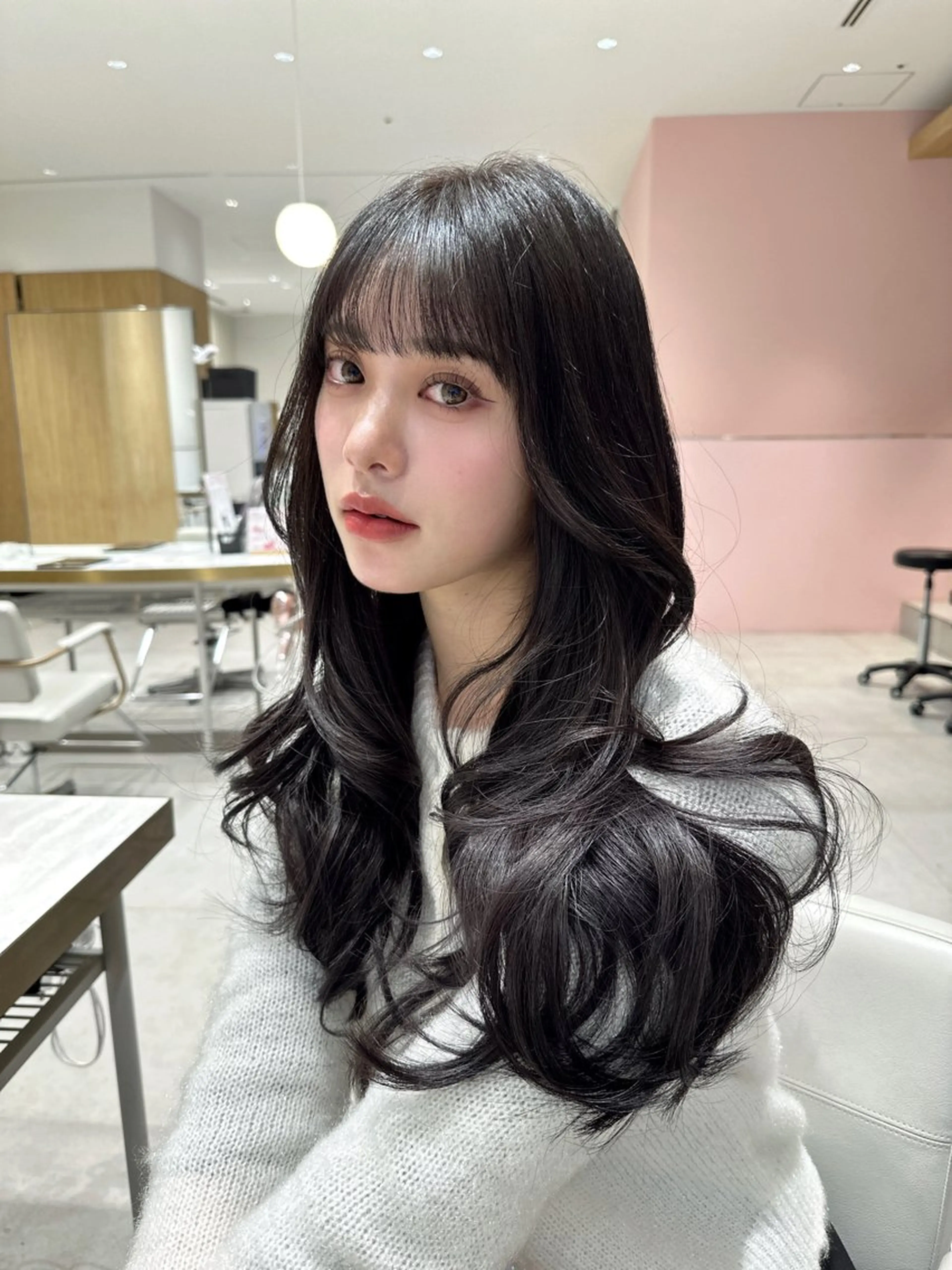 ロング カラー Toiro所属・🤎小顔レイヤー /ベージュ🤎友香のヘアスタイル