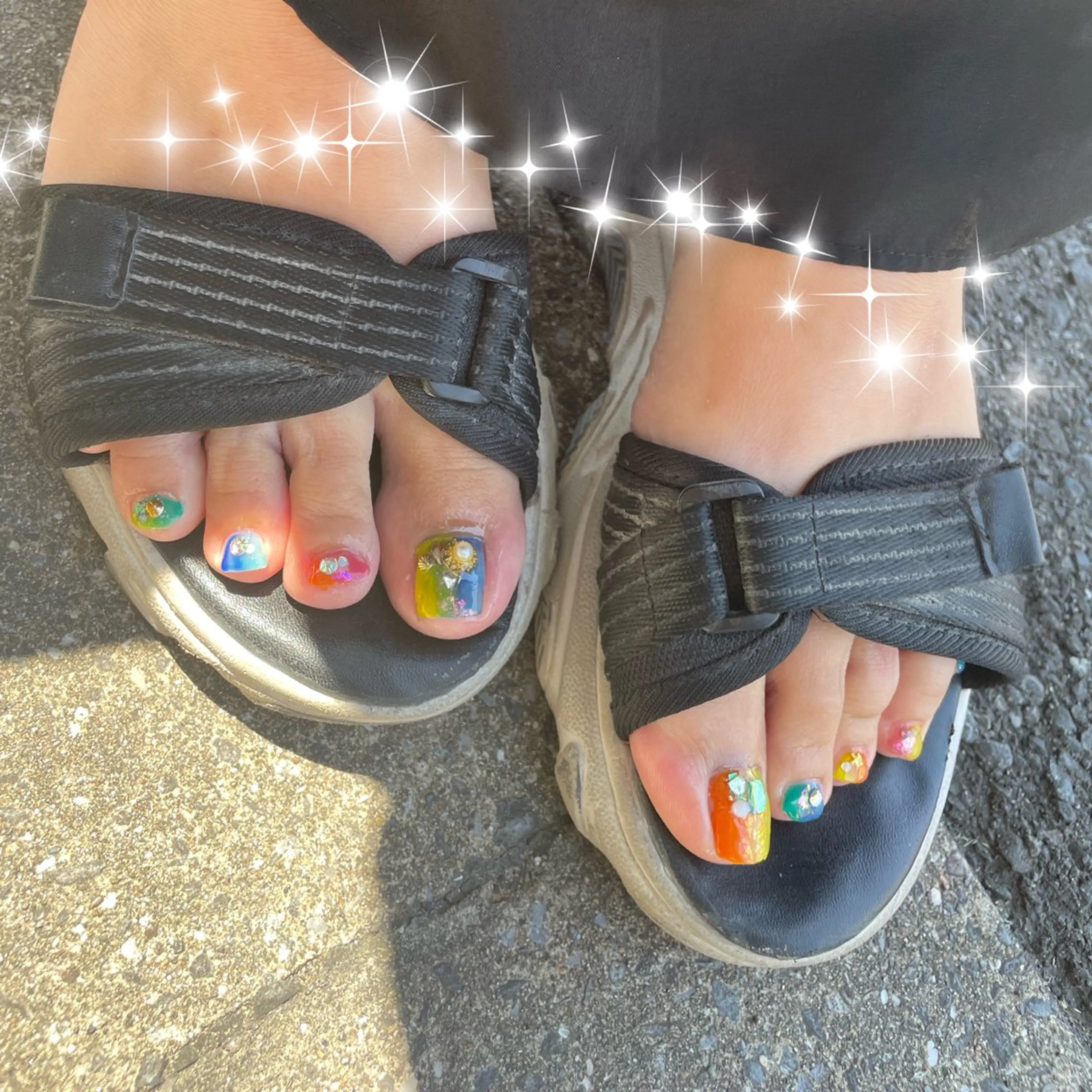 ネイル フットネイル グラデーション NAIL★M 真紀のネイルデザイン
