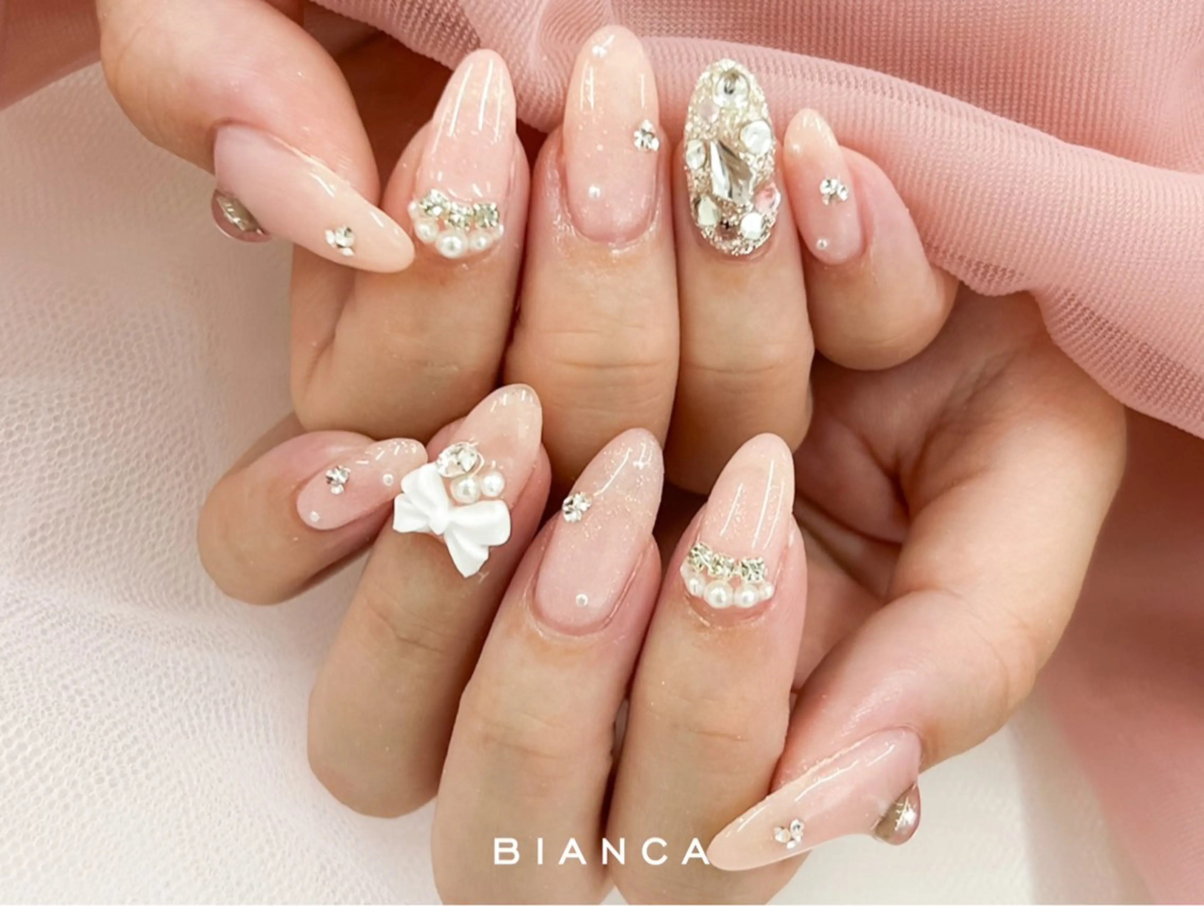 【オフなし】 ハンド💅🏻🩷 持ち込みデザイン（亀戸店） パラジェル変更可💎の写真