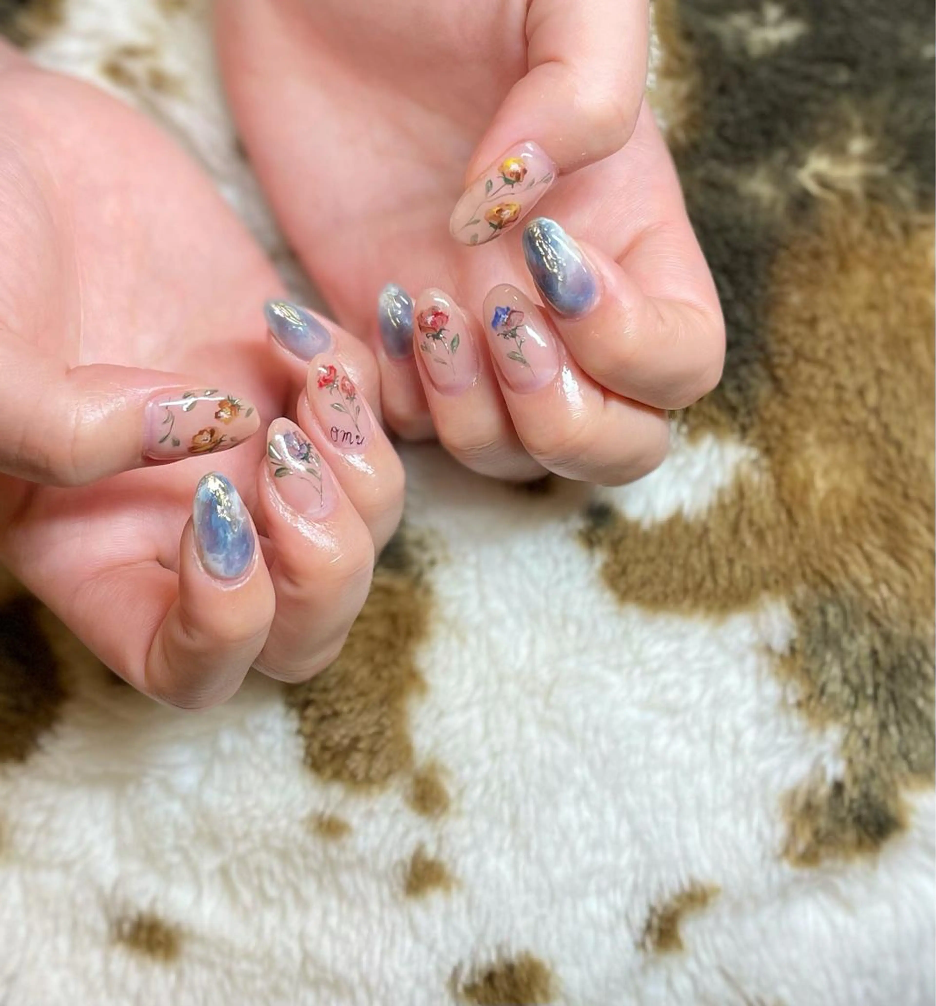 セミロング カラー パーマ ヘアアレンジ メンズ キッズ ネイル マツエク・マツパ フラワーネイル ハンドネイル ハンドケア nail&eye Aoのマツエク・マツパデザイン