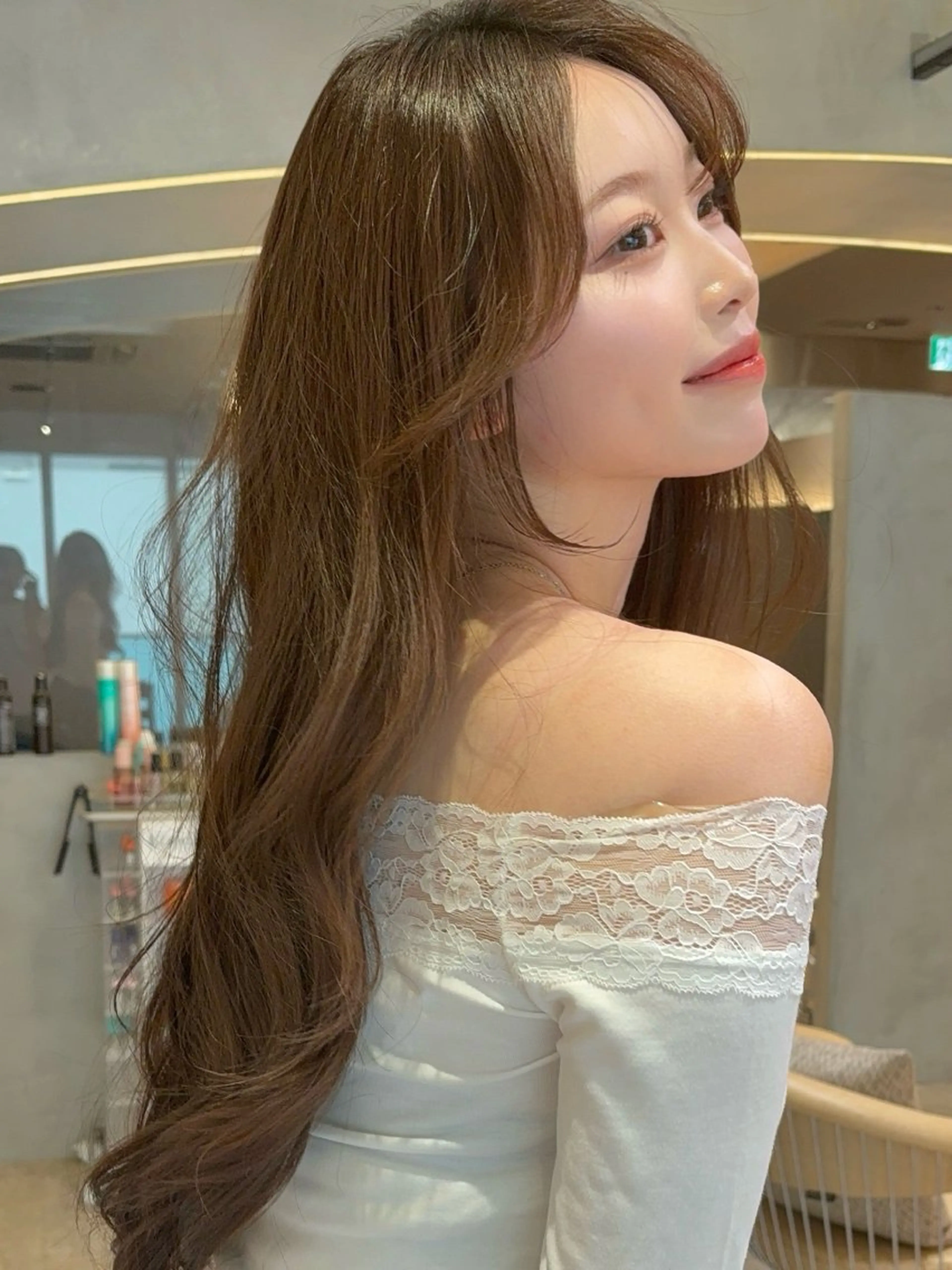 ロング カラー カット ヘアカラー トリートメント 髪質改善　ANFINI 仙台所属・仙台Ｉ韓国レイヤー Ｉ髪質改善Ｉ伊藤拓海のヘアスタイル