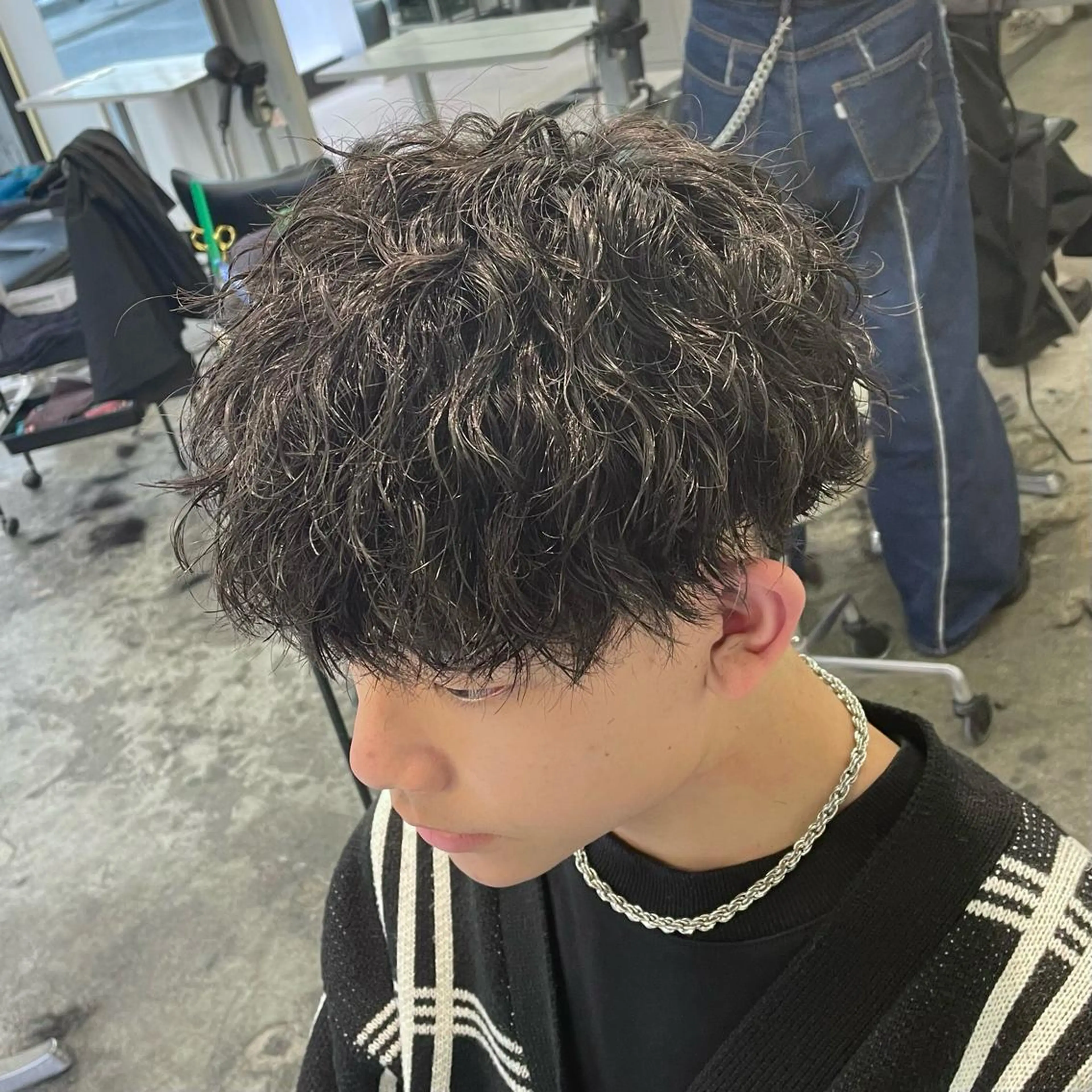 ショート パーマ メンズ カット パーマ メンズ特化美容師/ 藤戸 椋のヘアスタイル