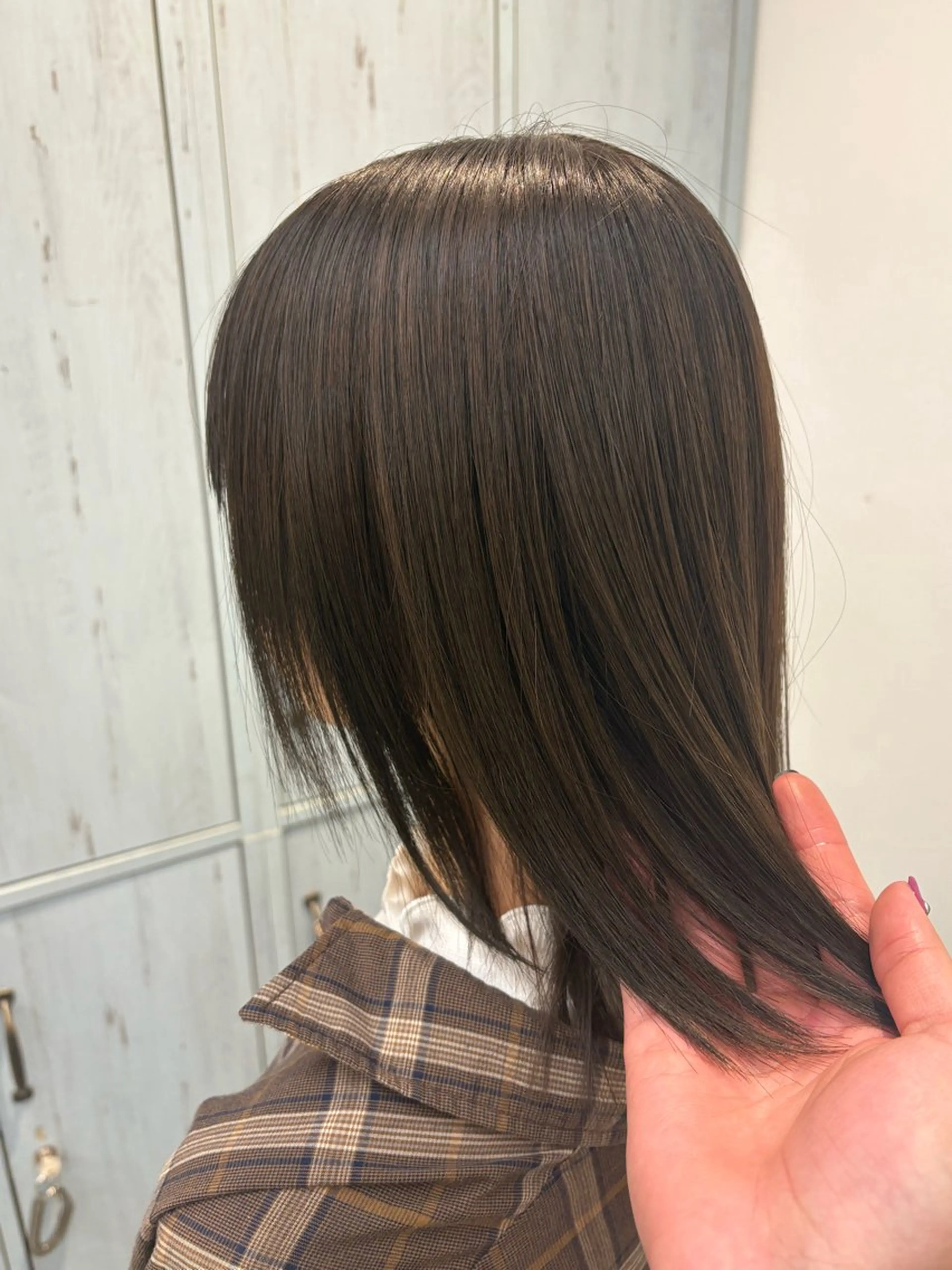 ミディアム ヘアカラー ukyo/透明感 カラー/ハイライトのヘアスタイル