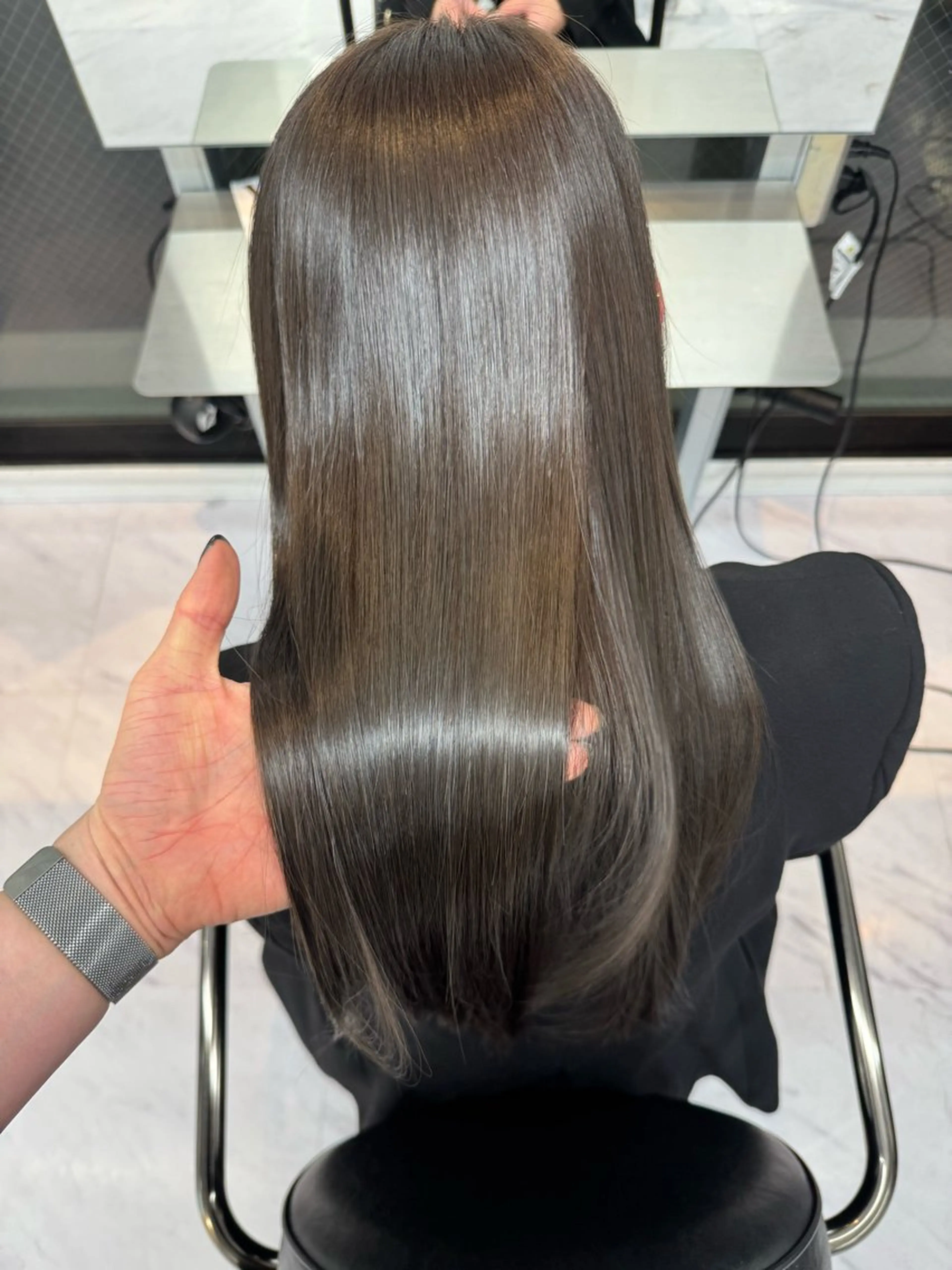 セミロング カット 縮毛矯正 トリートメント 野口聖矢/縮毛矯正 髪質改善/ViVIEのヘアスタイル