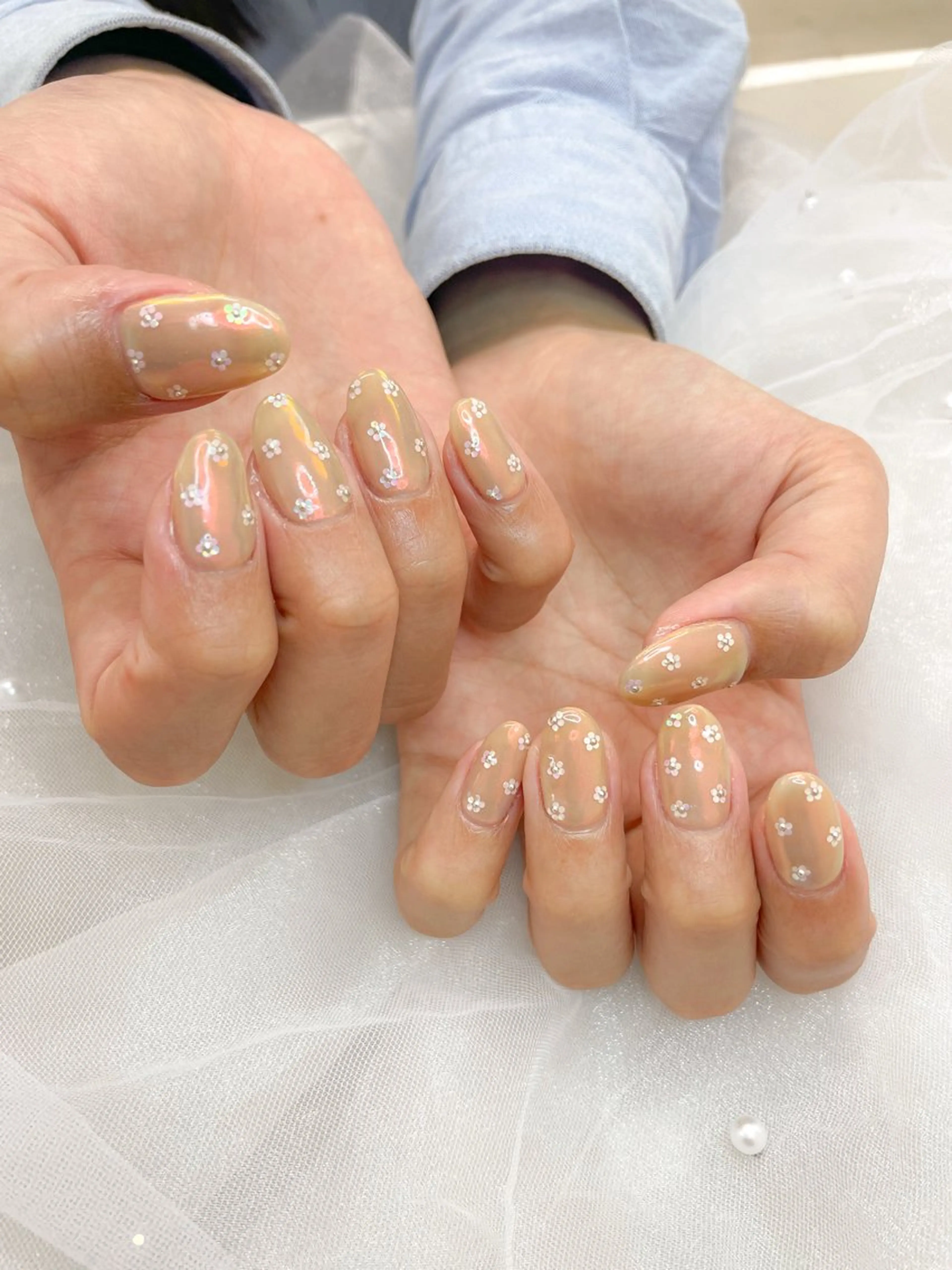 ネイル オーロラネイル ハンドネイル 五十嵐 美智のネイルデザイン