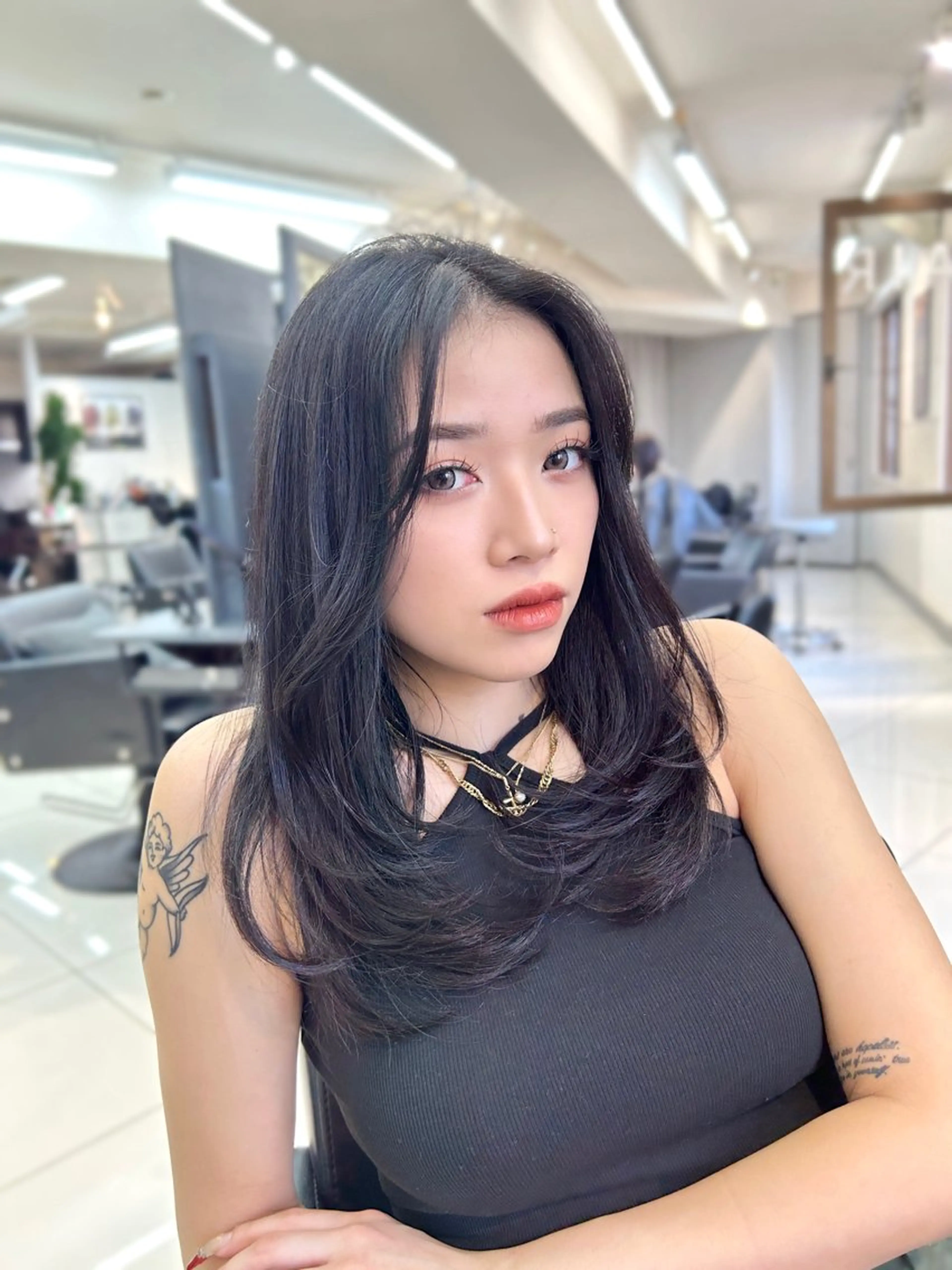 セミロング レイヤー×ツヤカラー 渋谷/kougaのヘアスタイル