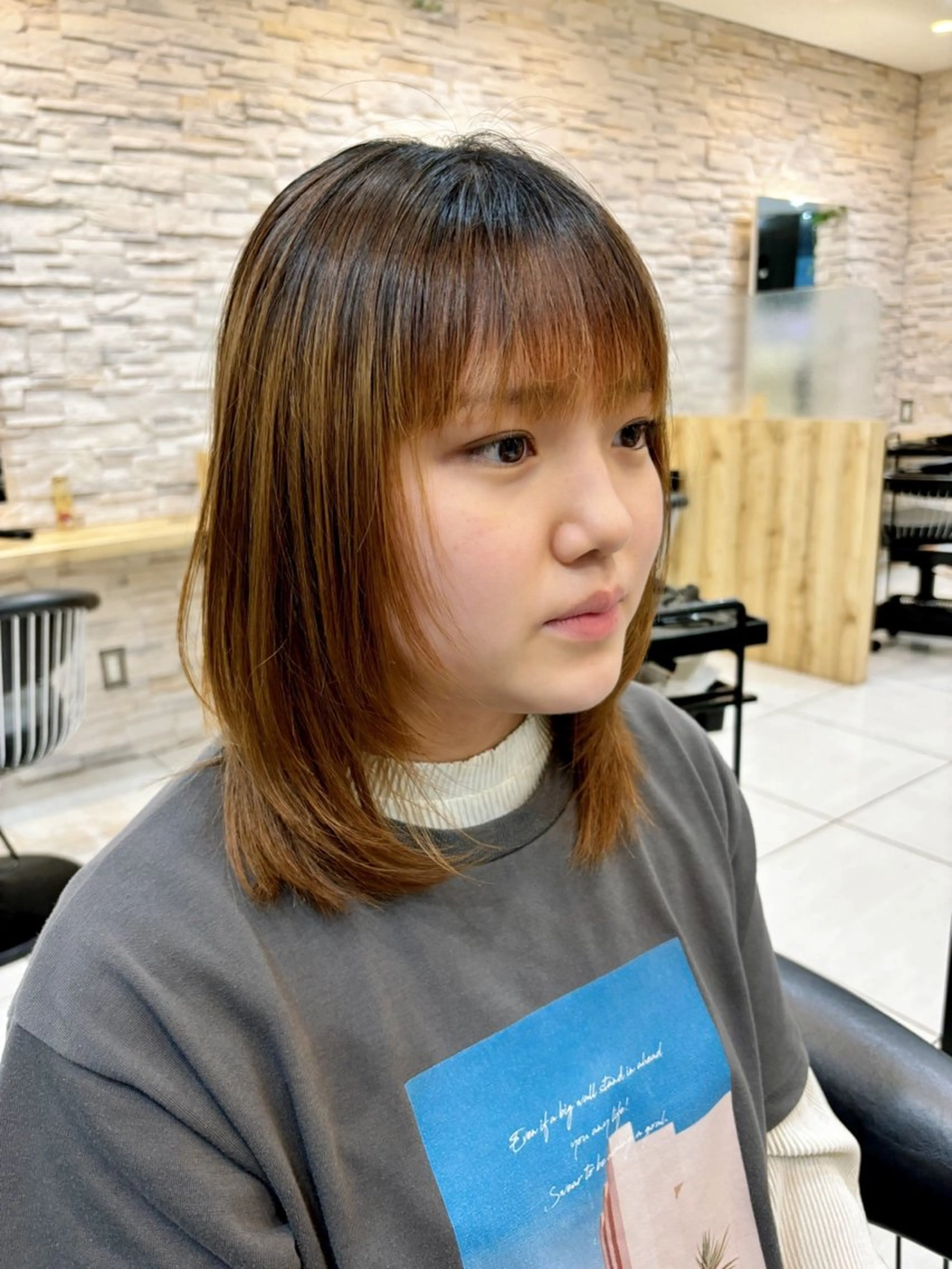 ミディアム 顔周りカット 髪質改善 レイヤーカット トリートメント ウルフカット カット トリートメント 田野倉NEXT店 美髪ニストのヘアスタイル