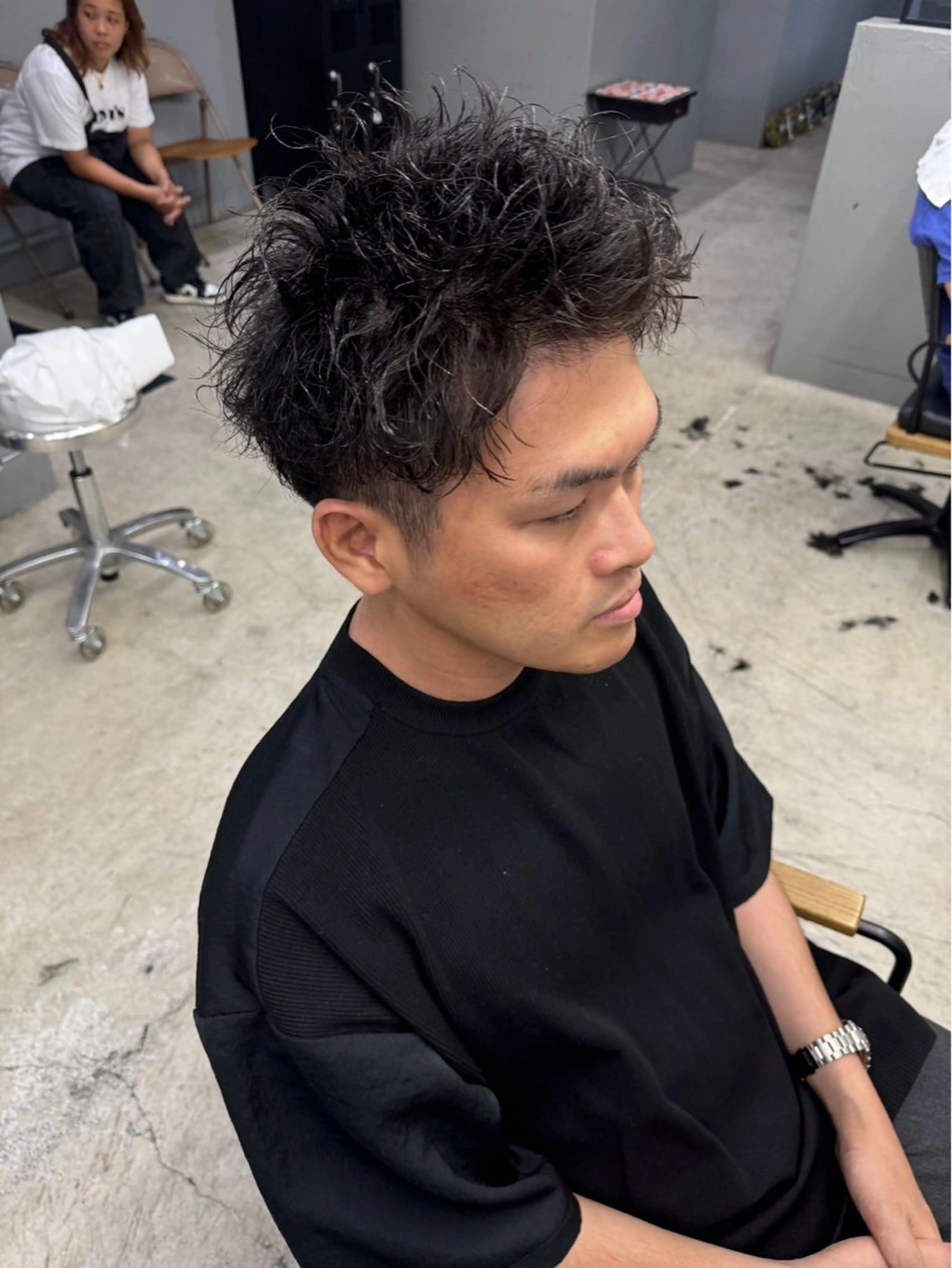 パーマ メンズ カット パーマ メンズ専門サロン wokeのヘアスタイル